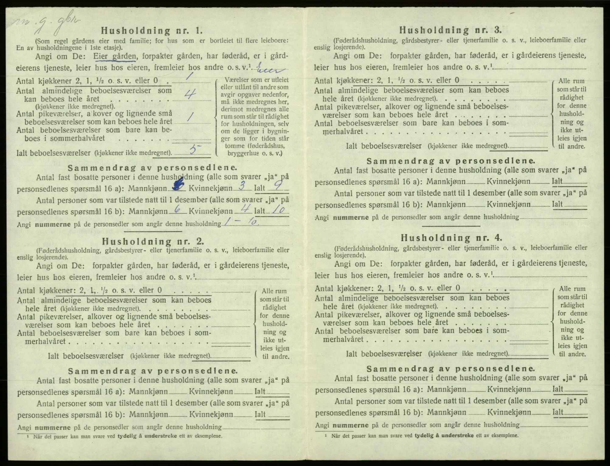 SAB, 1920 census for Fana, 1920, p. 3524