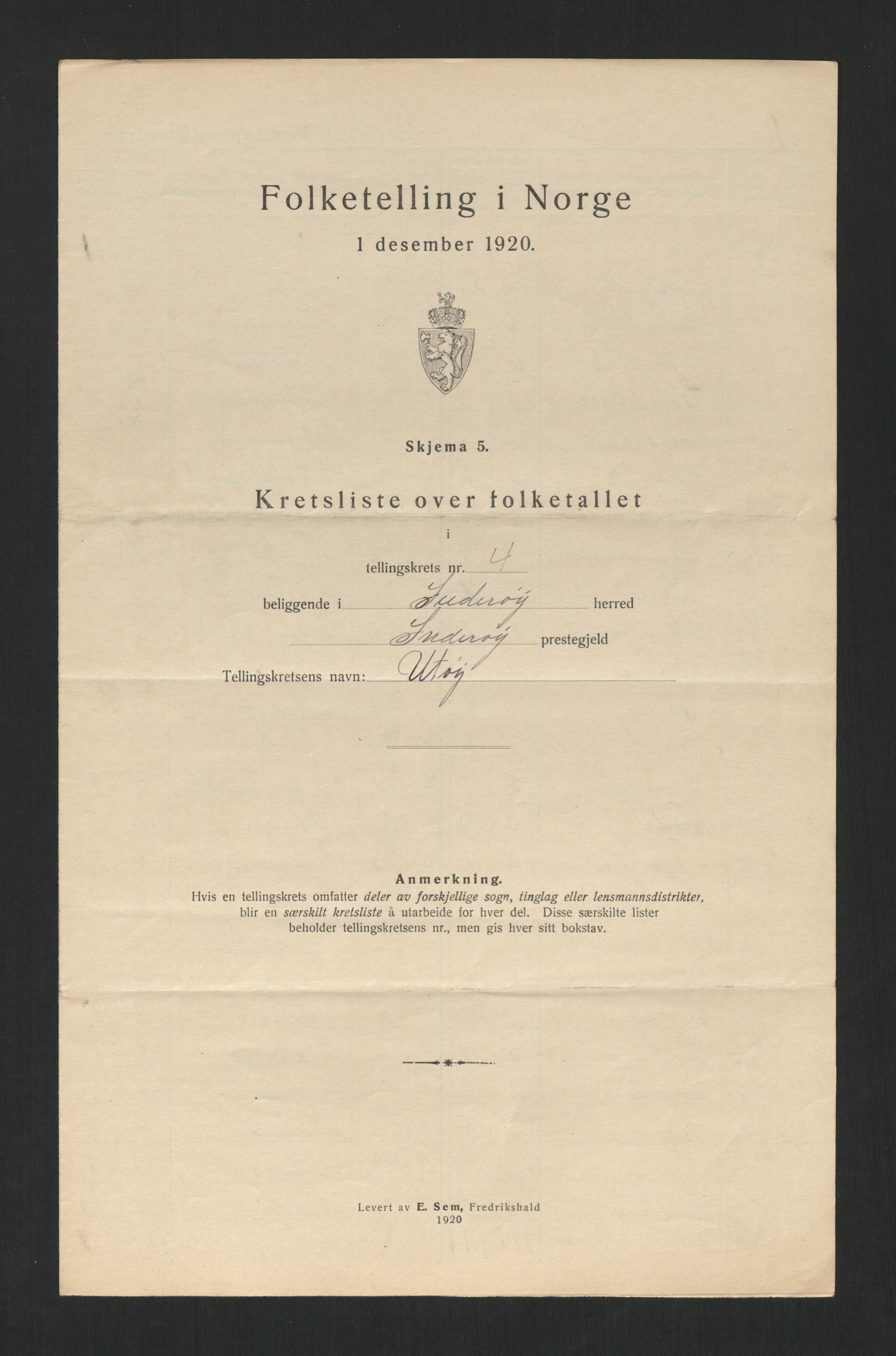 SAT, 1920 census for Inderøy, 1920, p. 16