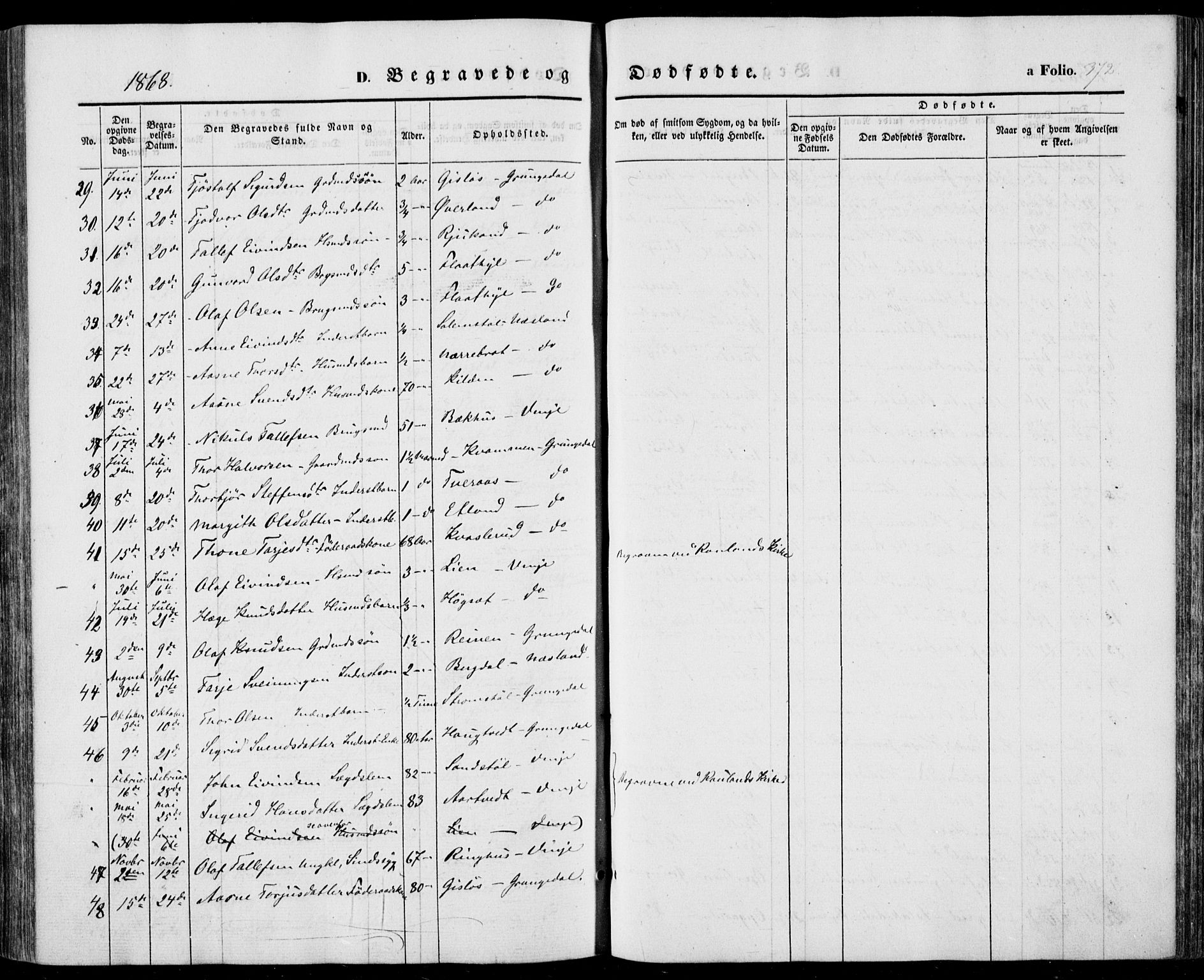 Vinje kirkebøker, SAKO/A-312/F/Fa/L0004: Parish register (official) no. I 4, 1843-1869, p. 372