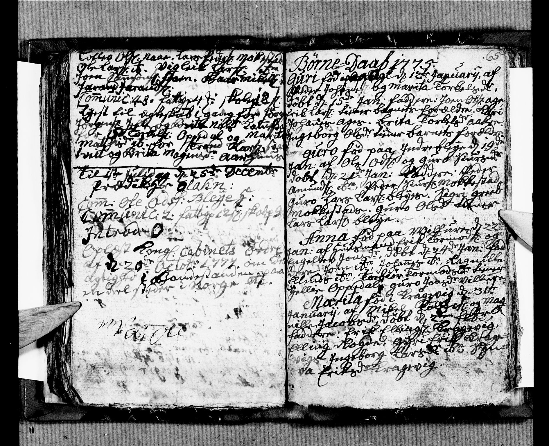 Ullensvang sokneprestembete, SAB/A-78701/H/Hab: Parish register (copy) no. B 4, 1775-1778, p. 104-105