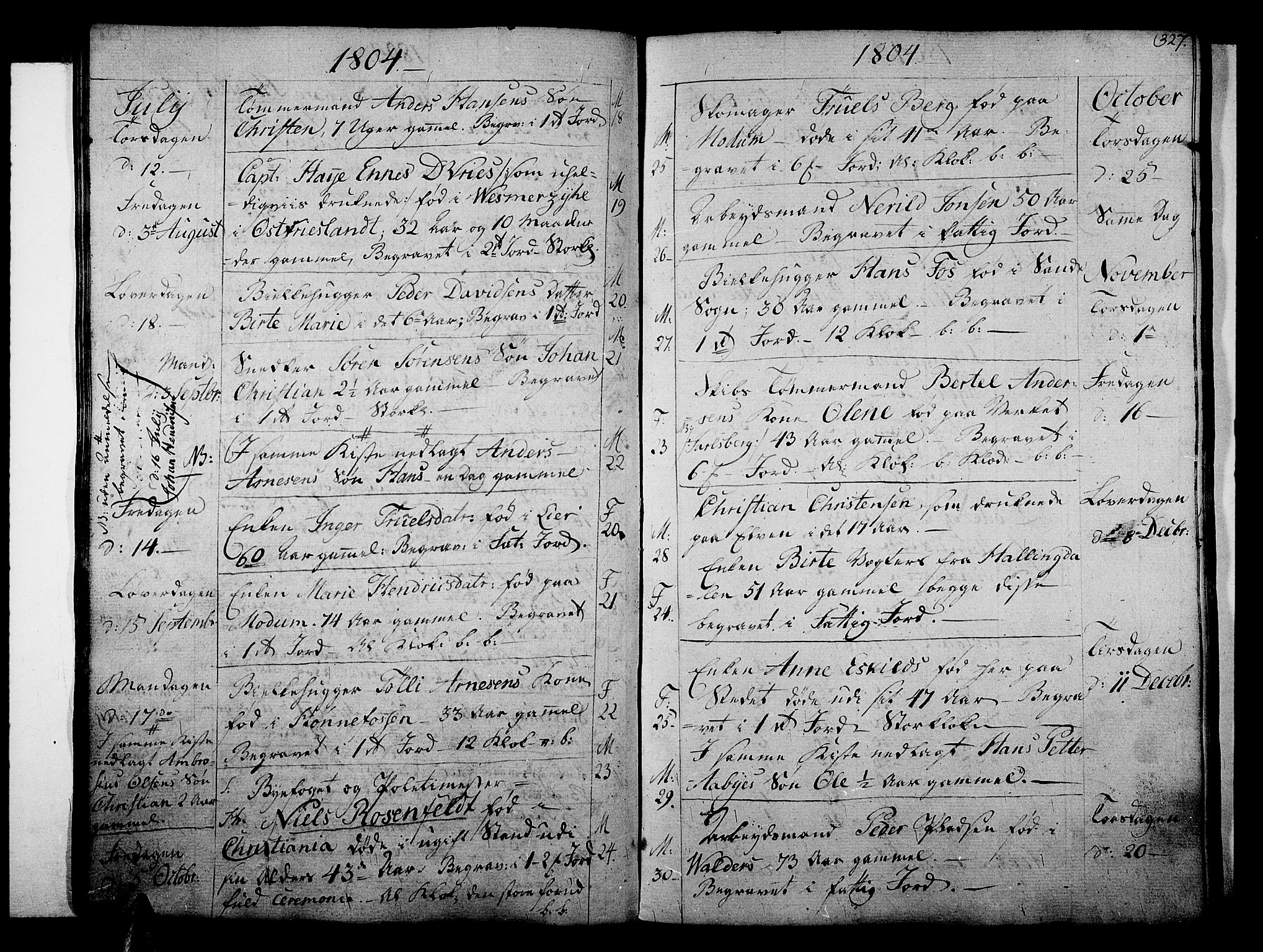 Strømsø kirkebøker, SAKO/A-246/F/Fa/L0010: Parish register (official) no. I 10, 1792-1822, p. 327