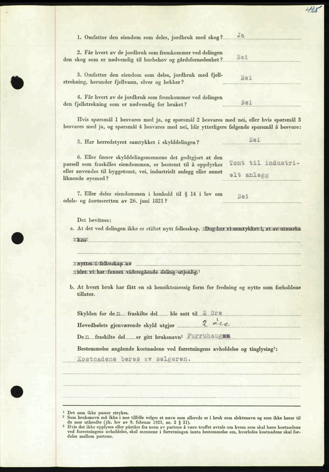 Nordmøre sorenskriveri, AV/SAT-A-4132/1/2/2Ca: Mortgage book no. A112, 1949-1949, Diary no: : 2551/1949