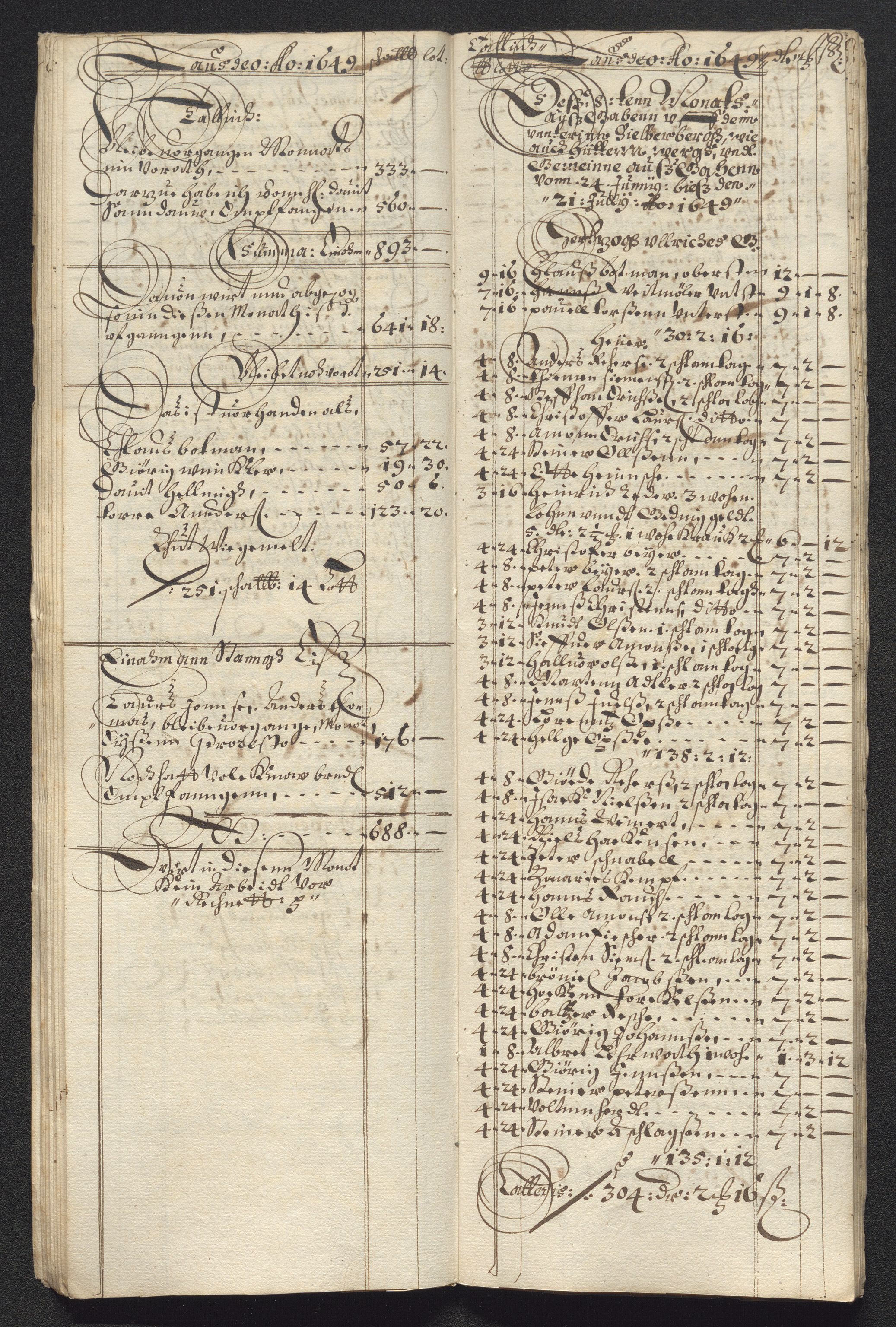 Kongsberg Sølvverk 1623-1816, AV/SAKO-EA-3135/001/D/Dc/Dcd/L0023: Utgiftsregnskap for gruver m.m., 1649, p. 263