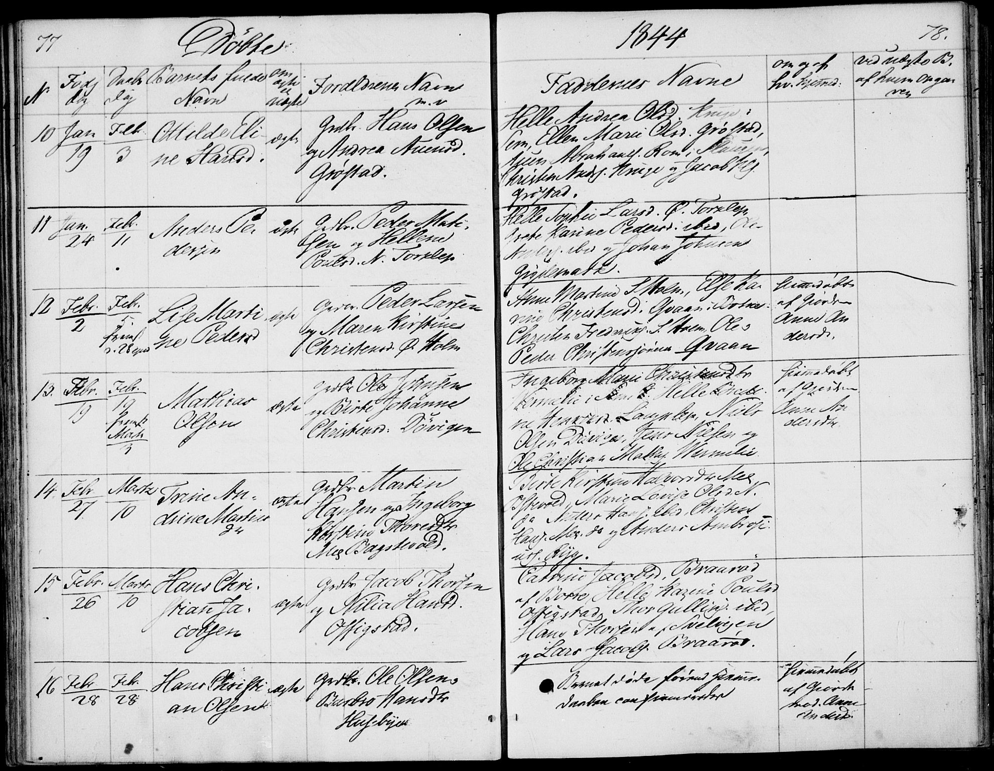 Våle kirkebøker, AV/SAKO-A-334/F/Fa/L0009a: Parish register (official) no. I 9A, 1839-1860, p. 77-78