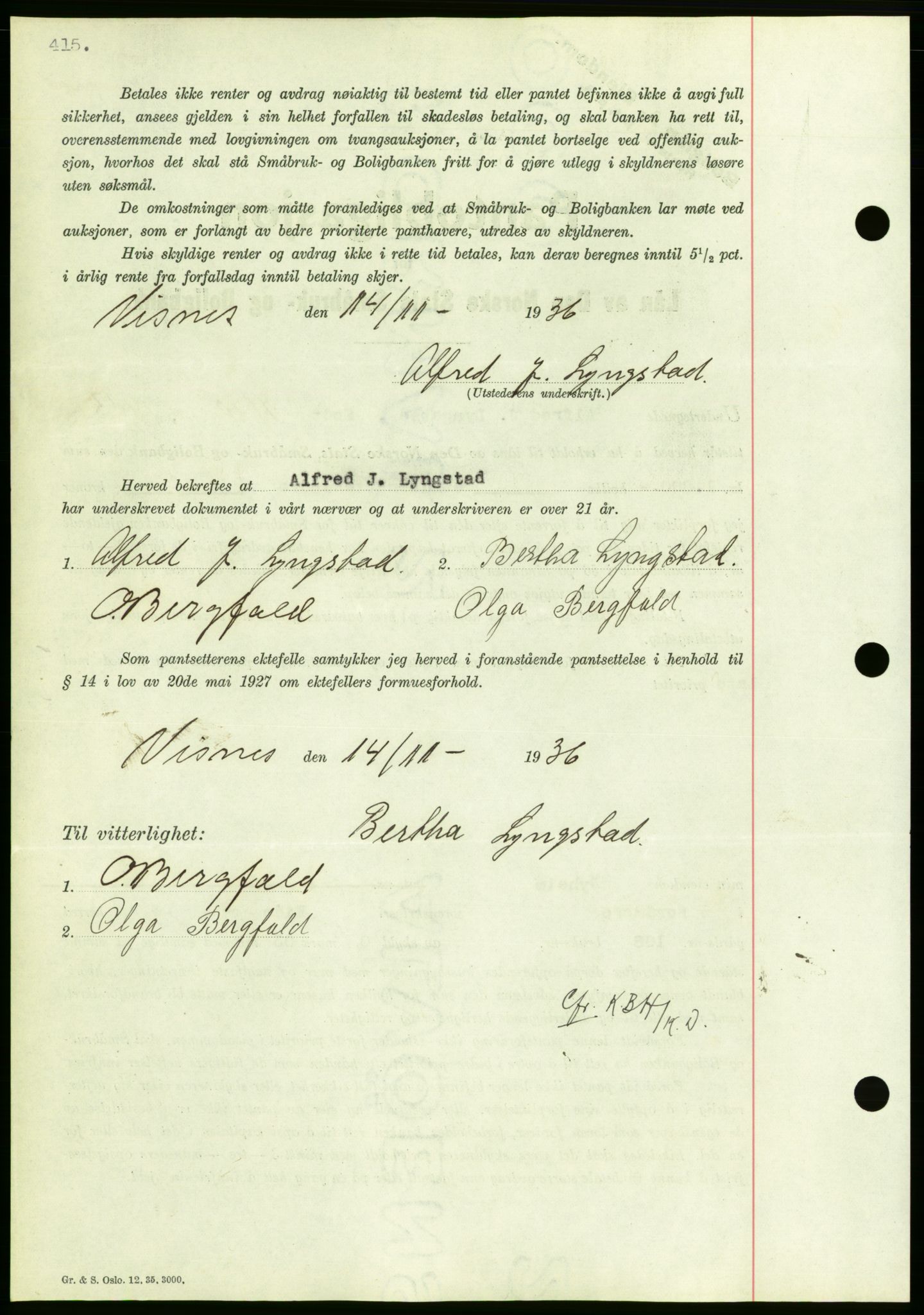 Nordmøre sorenskriveri, AV/SAT-A-4132/1/2/2Ca/L0090: Mortgage book no. B80, 1936-1937, Diary no: : 2563/1936