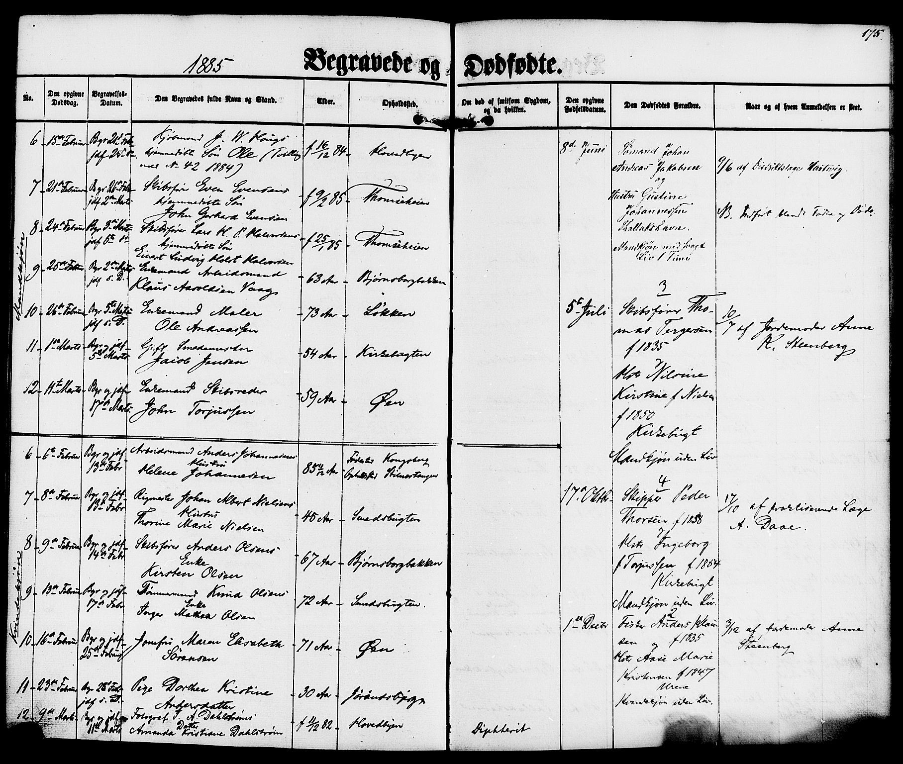 Kragerø kirkebøker, SAKO/A-278/F/Fa/L0010: Parish register (official) no. 10, 1861-1885, p. 175