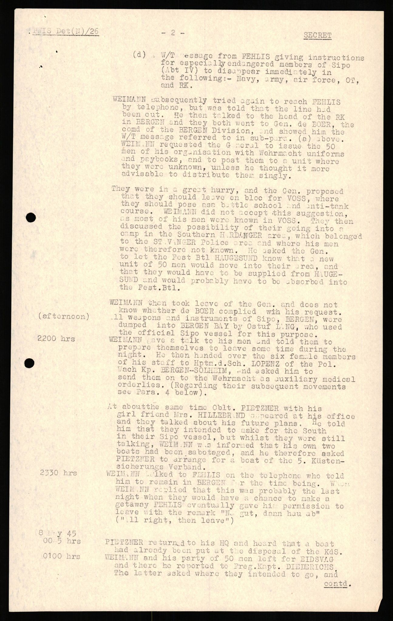 Forsvaret, Forsvarets overkommando II, AV/RA-RAFA-3915/D/Db/L0020: CI Questionaires. Tyske okkupasjonsstyrker i Norge. Tyskere., 1945-1946, p. 350