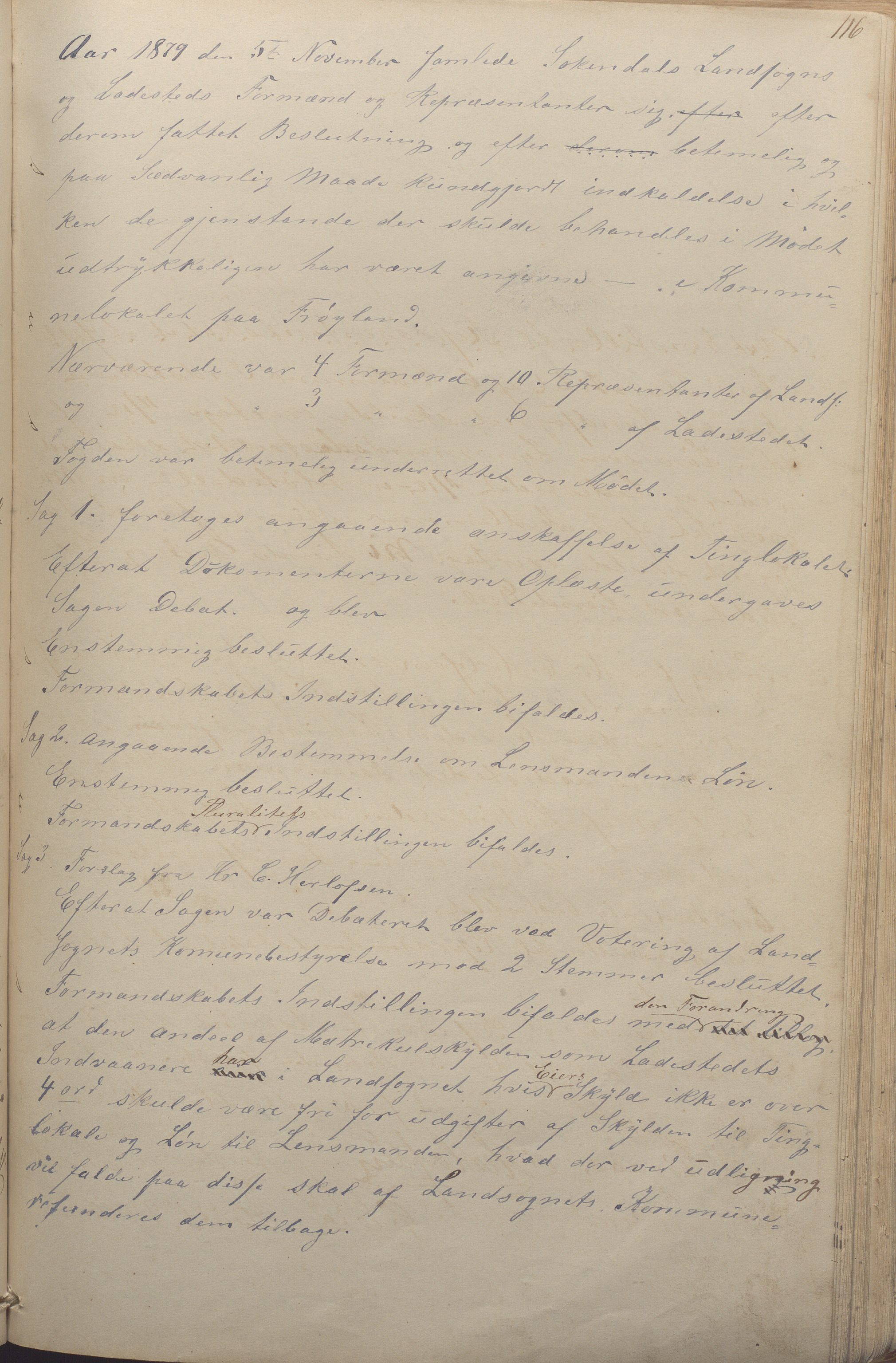 Sokndal kommune - Formannskapet/Sentraladministrasjonen, IKAR/K-101099/A/L0001: Forhandlingsprotokoll, 1863-1886, p. 116a