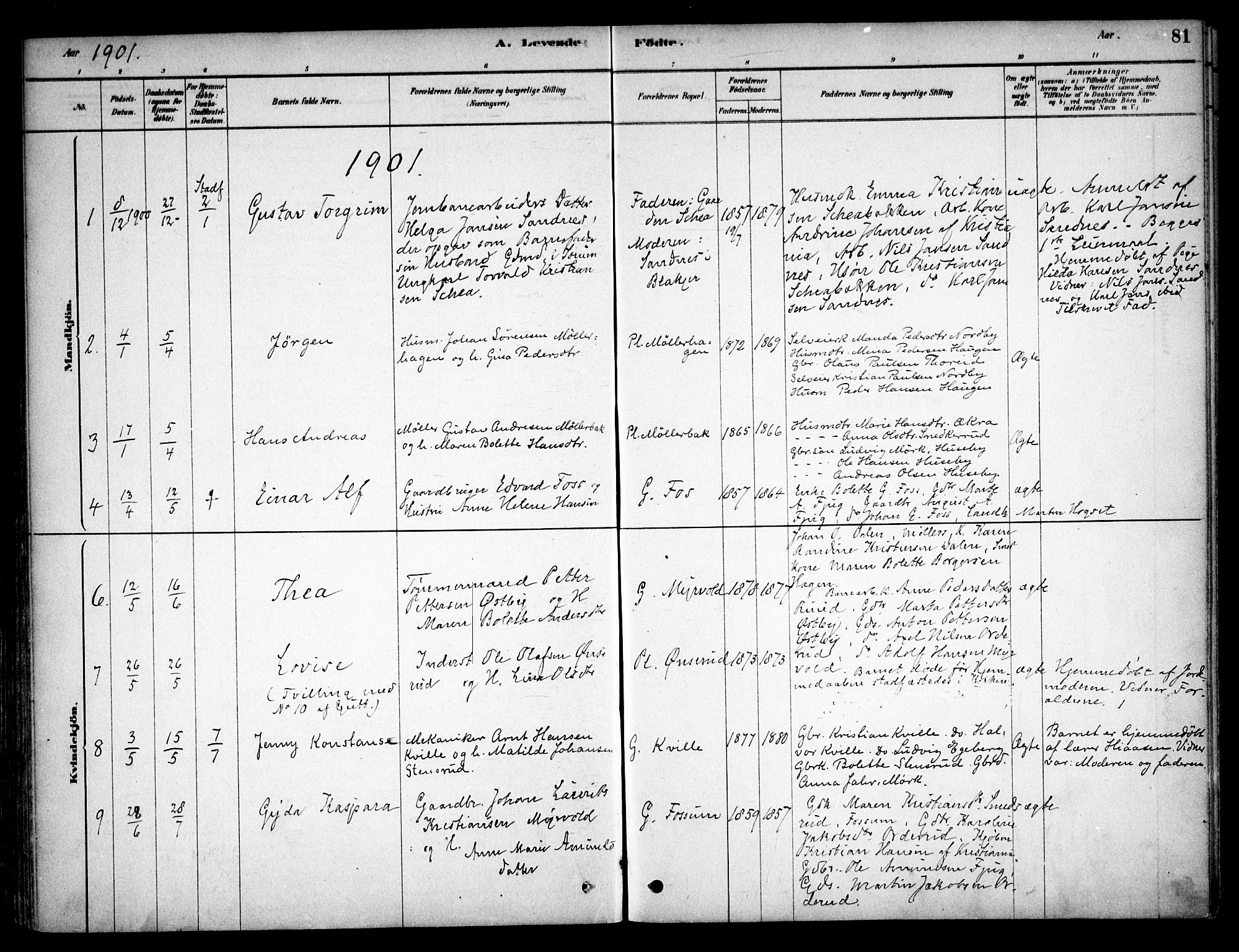 Aurskog prestekontor Kirkebøker, AV/SAO-A-10304a/F/Fb/L0001: Parish register (official) no. II 1, 1878-1909, p. 81