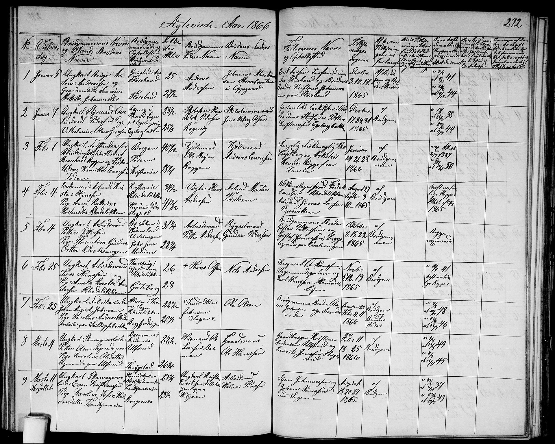Østre Aker prestekontor Kirkebøker, SAO/A-10840/G/Ga/L0002: Parish register (copy) no. I 2, 1861-1867, p. 292