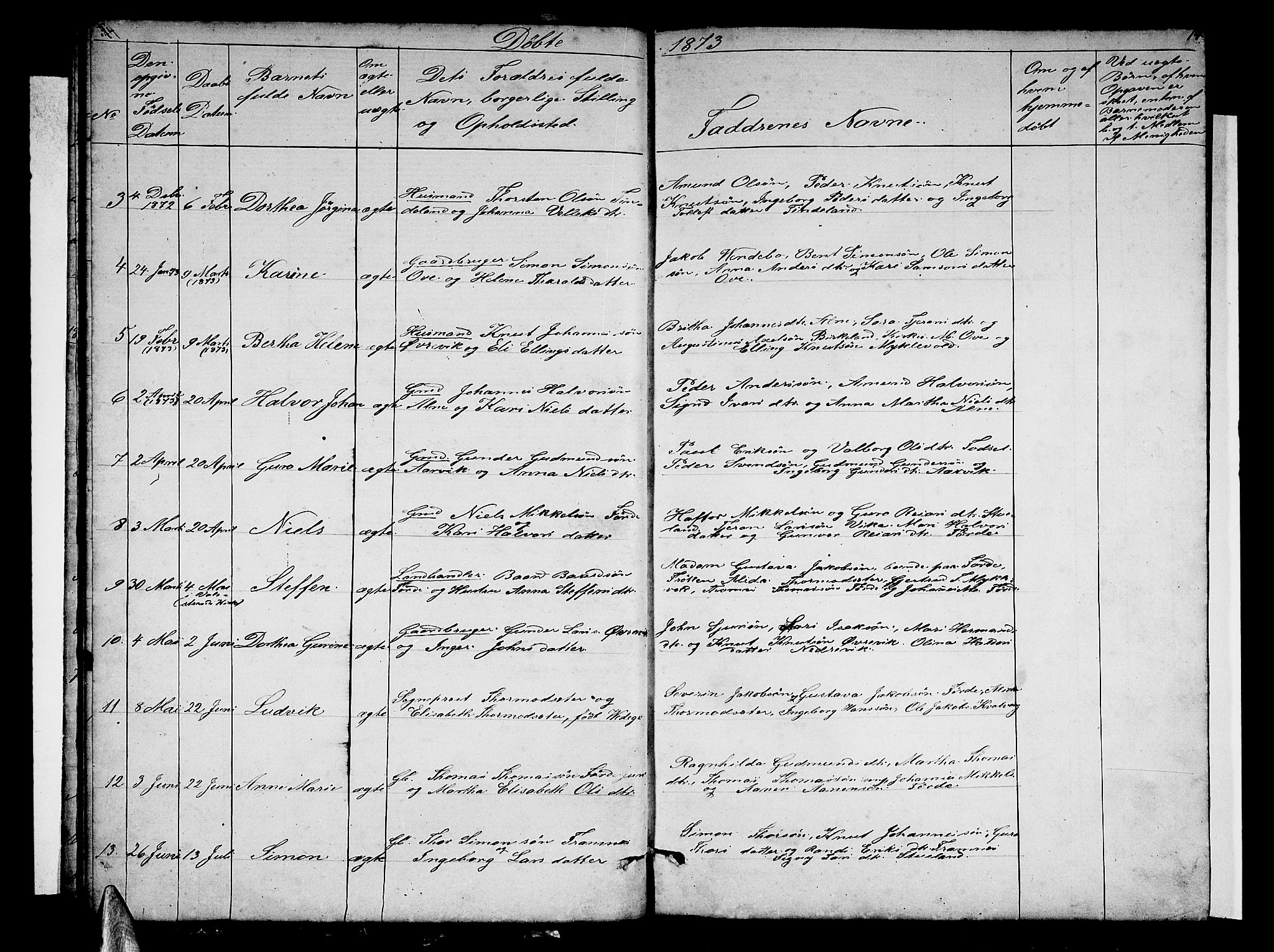 Sveio Sokneprestembete, AV/SAB-A-78501/H/Hab: Parish register (copy) no. C 2, 1866-1886, p. 14