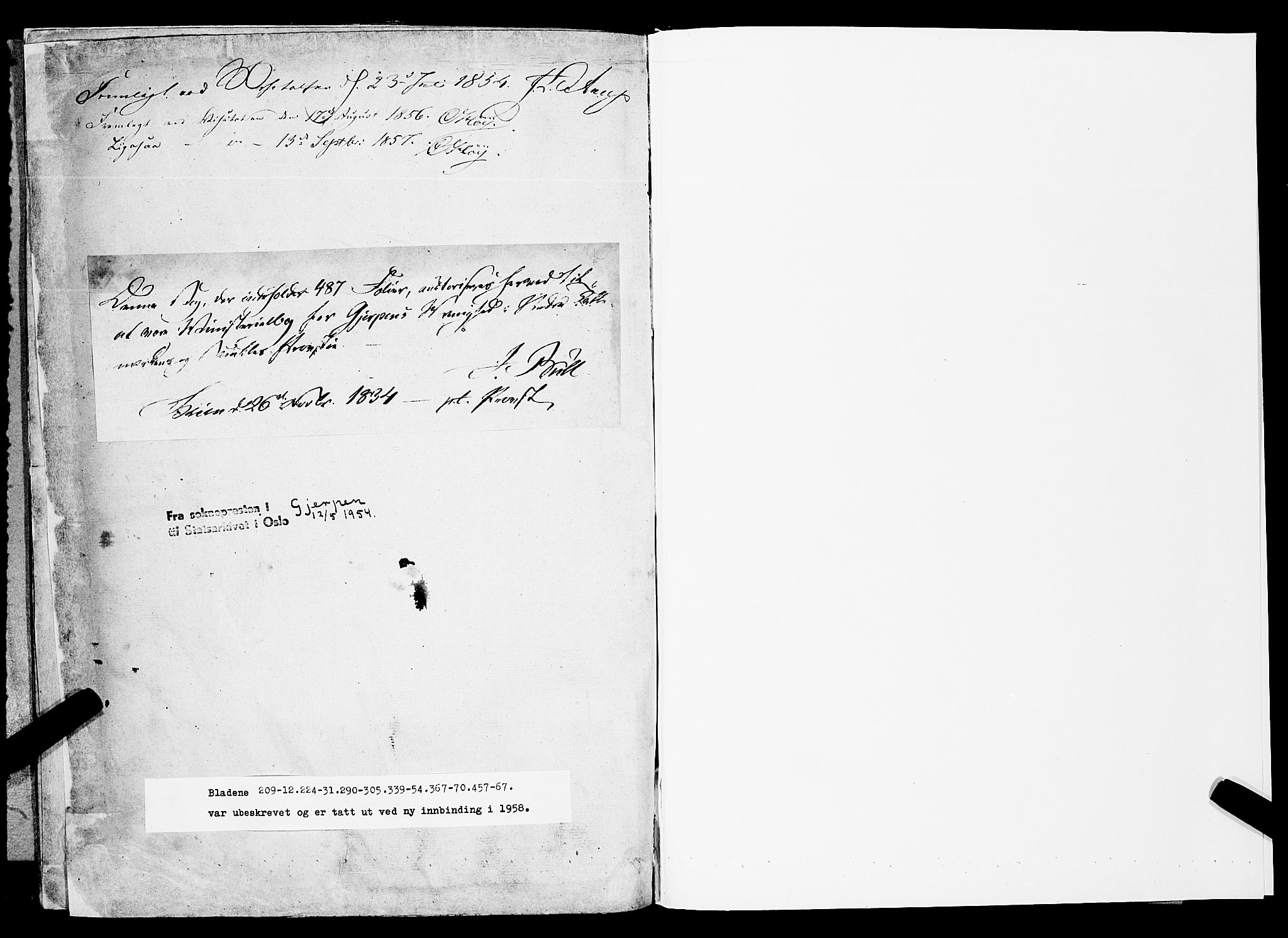 Gjerpen kirkebøker, SAKO/A-265/F/Fa/L0007b: Parish register (official) no. I 7B, 1834-1857