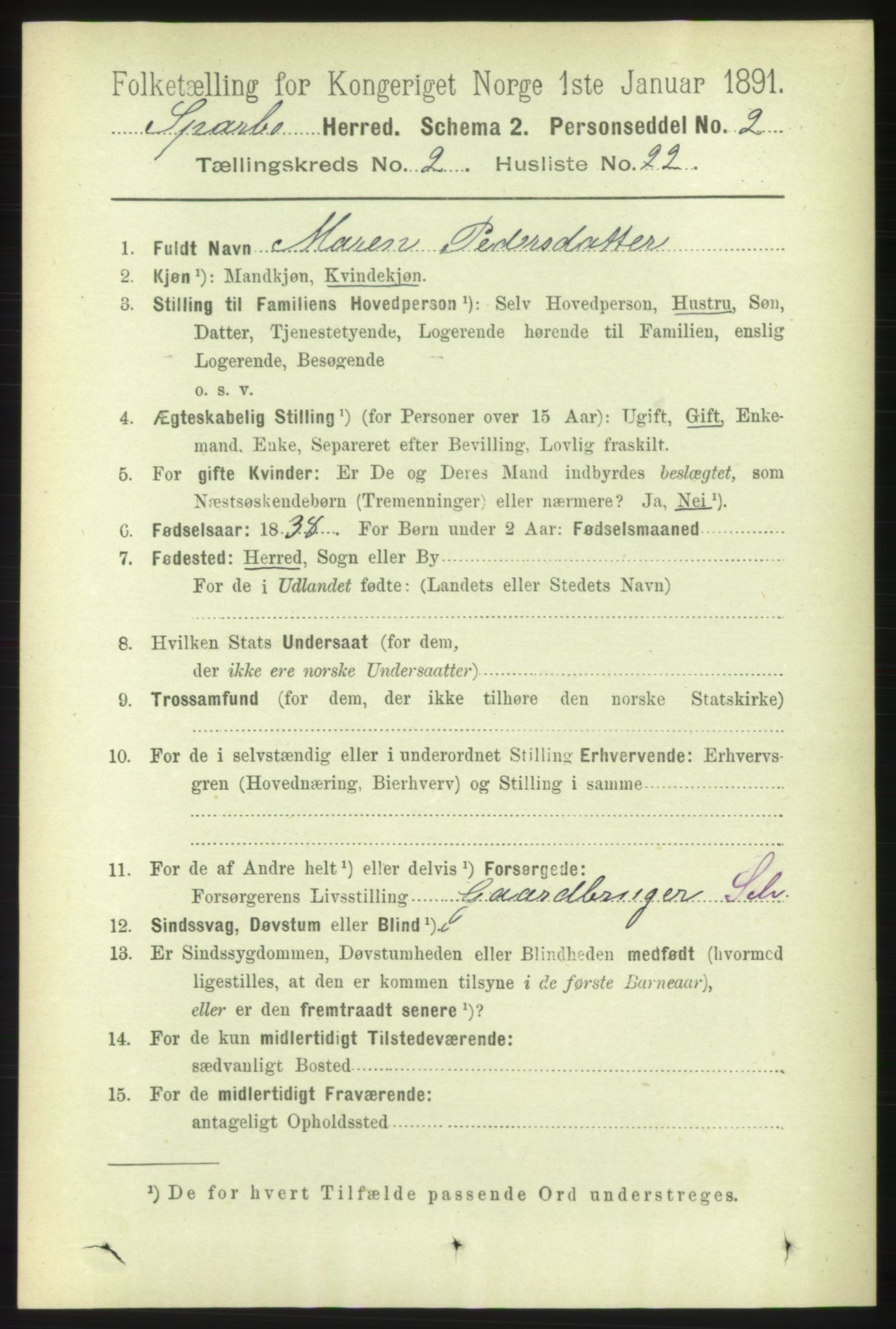 RA, 1891 census for 1731 Sparbu, 1891, p. 783