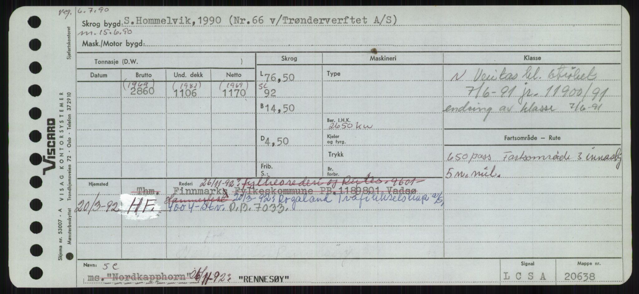 Sjøfartsdirektoratet med forløpere, Skipsmålingen, RA/S-1627/H/Ha/L0004/0002: Fartøy, Mas-R / Fartøy, Odin-R, p. 647