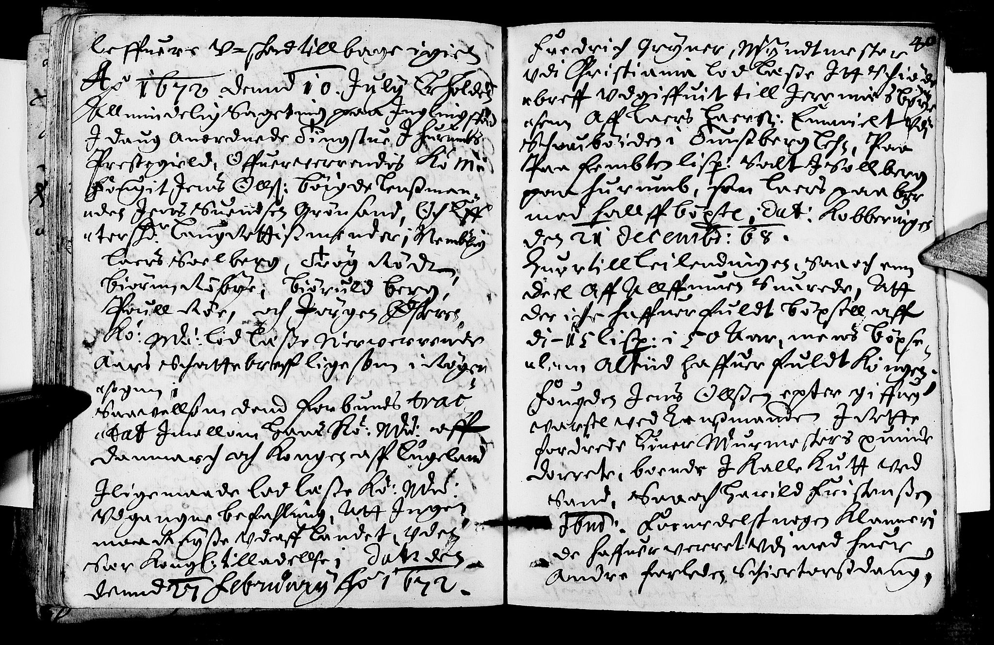 Lier, Røyken og Hurum sorenskriveri, AV/SAKO-A-89/F/Fa/L0013: Tingbok, 1672, p. 40