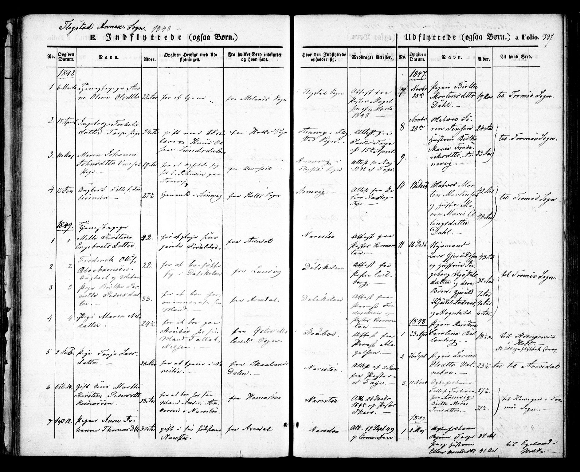 Dypvåg sokneprestkontor, AV/SAK-1111-0007/F/Fa/Faa/L0005: Parish register (official) no. A 5, 1841-1854, p. 337