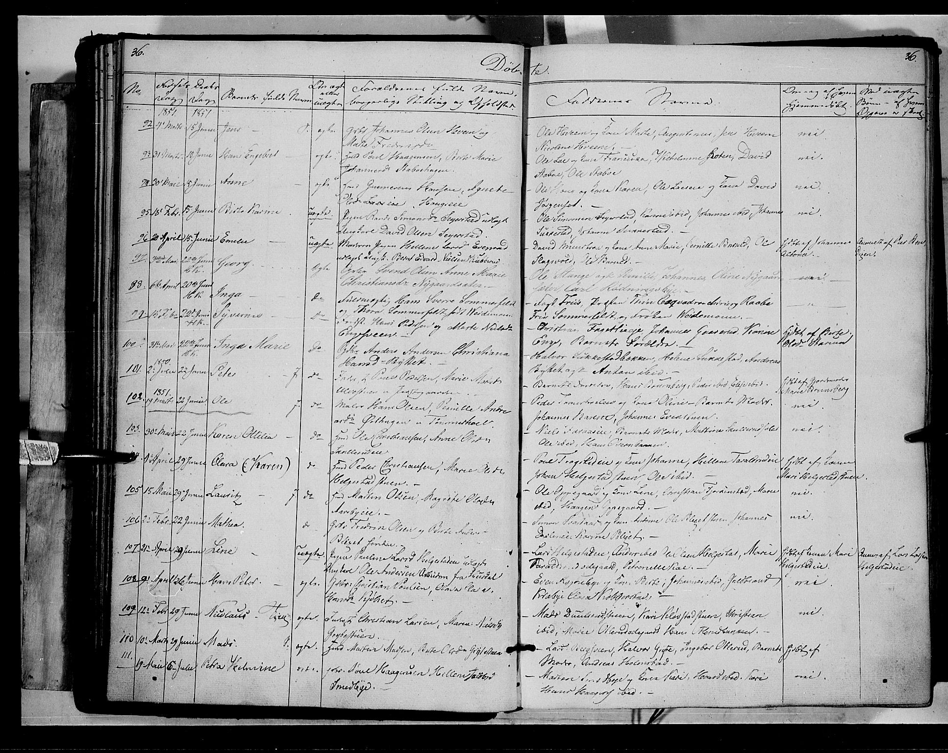 Østre Toten prestekontor, AV/SAH-PREST-104/H/Ha/Haa/L0003: Parish register (official) no. 3, 1848-1856, p. 36