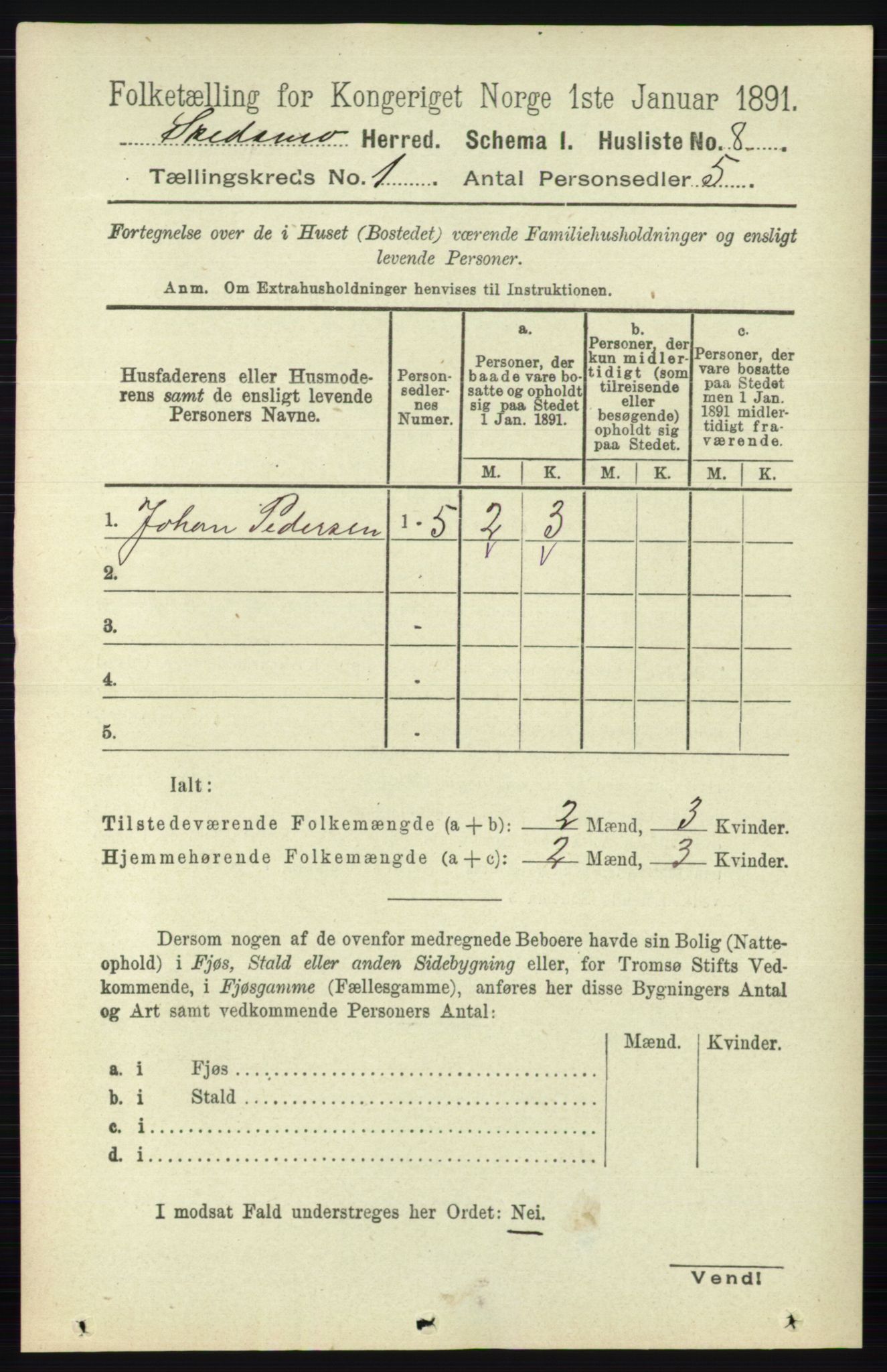 RA, 1891 census for 0231 Skedsmo, 1891, p. 37