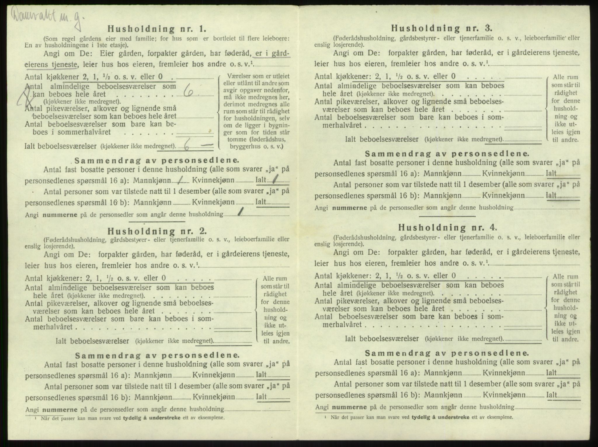 SAB, 1920 census for Kyrkjebø, 1920, p. 539