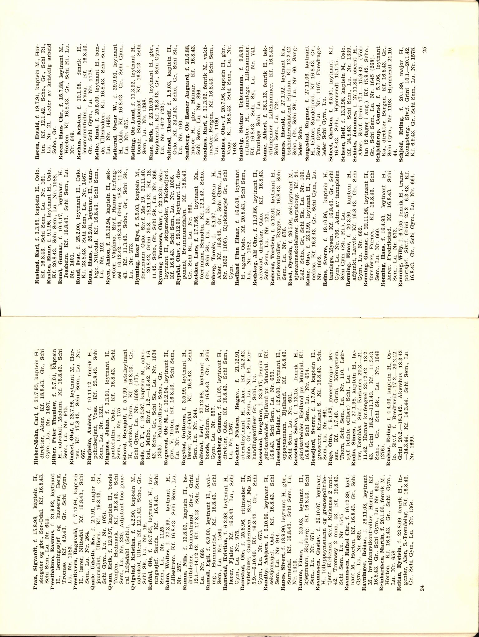 Forsvaret, Forsvarets krigshistoriske avdeling, AV/RA-RAFA-2017/Y/Yf/L0201: II-C-11-2102  -  Norske offiserer i krigsfangenskap, 1940-1945, p. 135