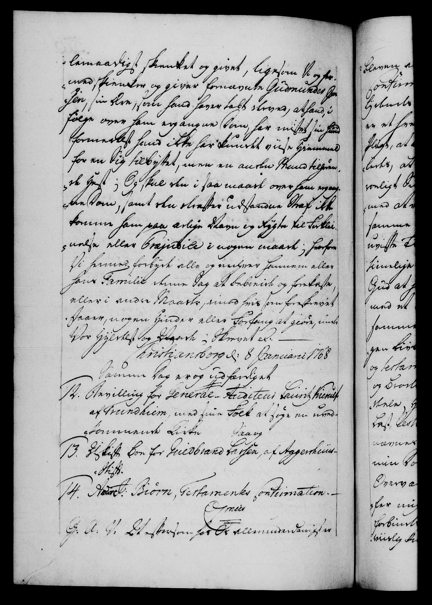 Danske Kanselli 1572-1799, AV/RA-EA-3023/F/Fc/Fca/Fcaa/L0043: Norske registre, 1766-1768, p. 526b