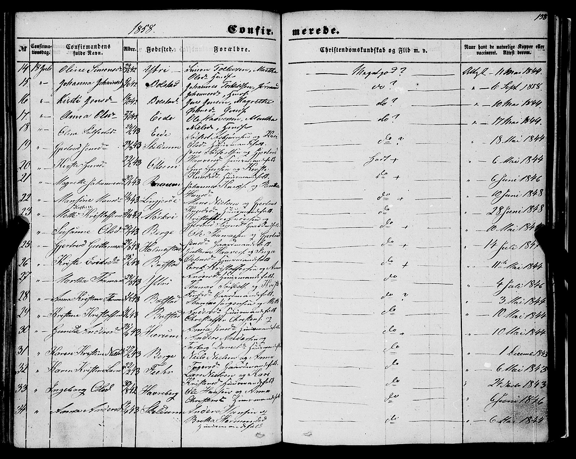 Luster sokneprestembete, AV/SAB-A-81101/H/Haa/Haaa/L0007: Parish register (official) no. A 7, 1849-1859, p. 138