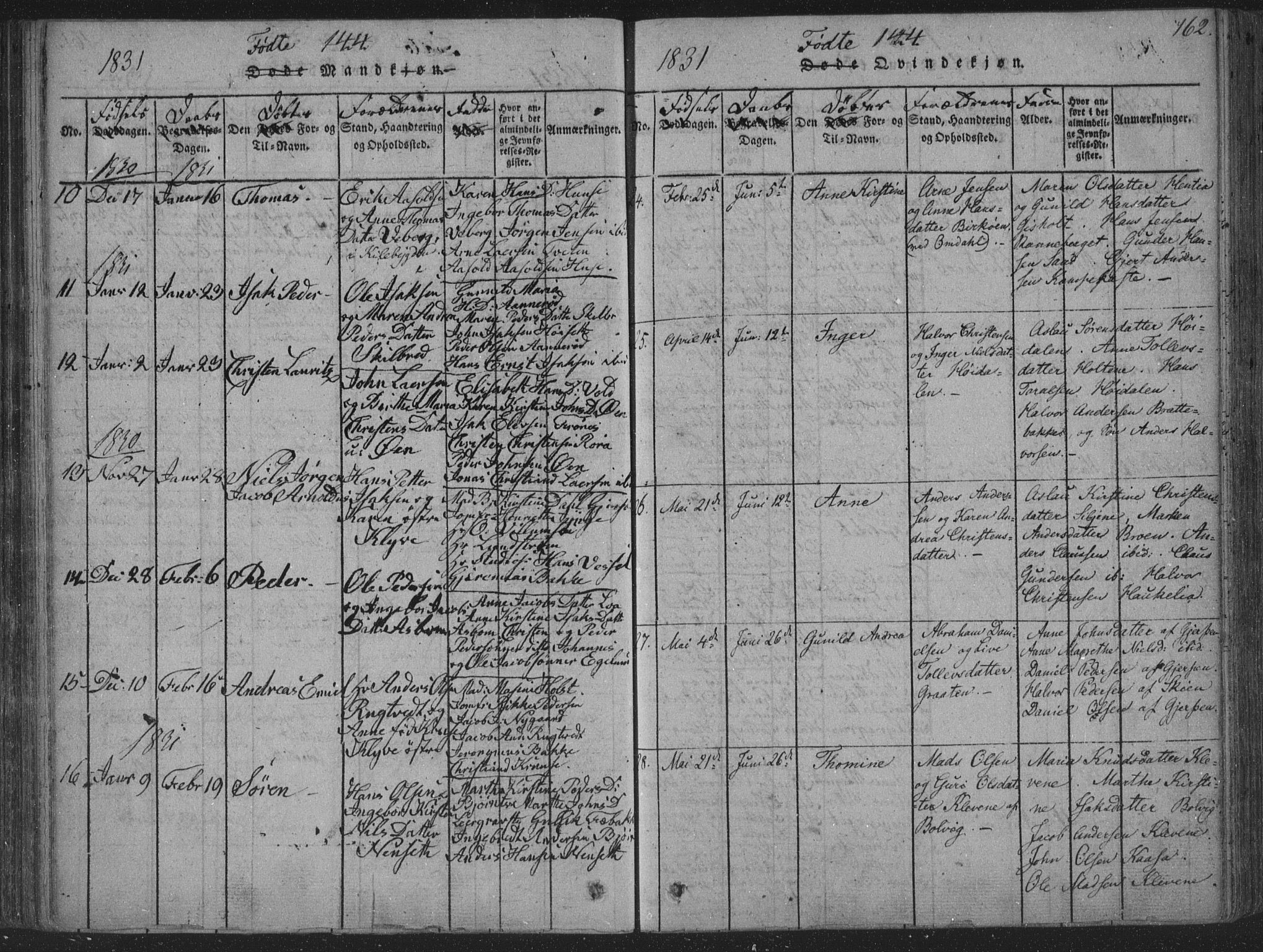 Solum kirkebøker, AV/SAKO-A-306/F/Fa/L0004: Parish register (official) no. I 4, 1814-1833, p. 162