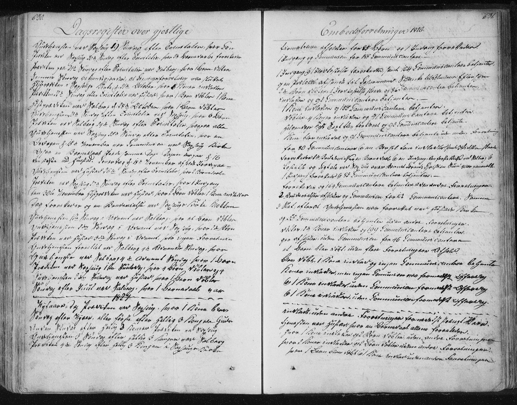 Ministerialprotokoller, klokkerbøker og fødselsregistre - Nord-Trøndelag, SAT/A-1458/730/L0276: Parish register (official) no. 730A05, 1822-1830, p. 630-631