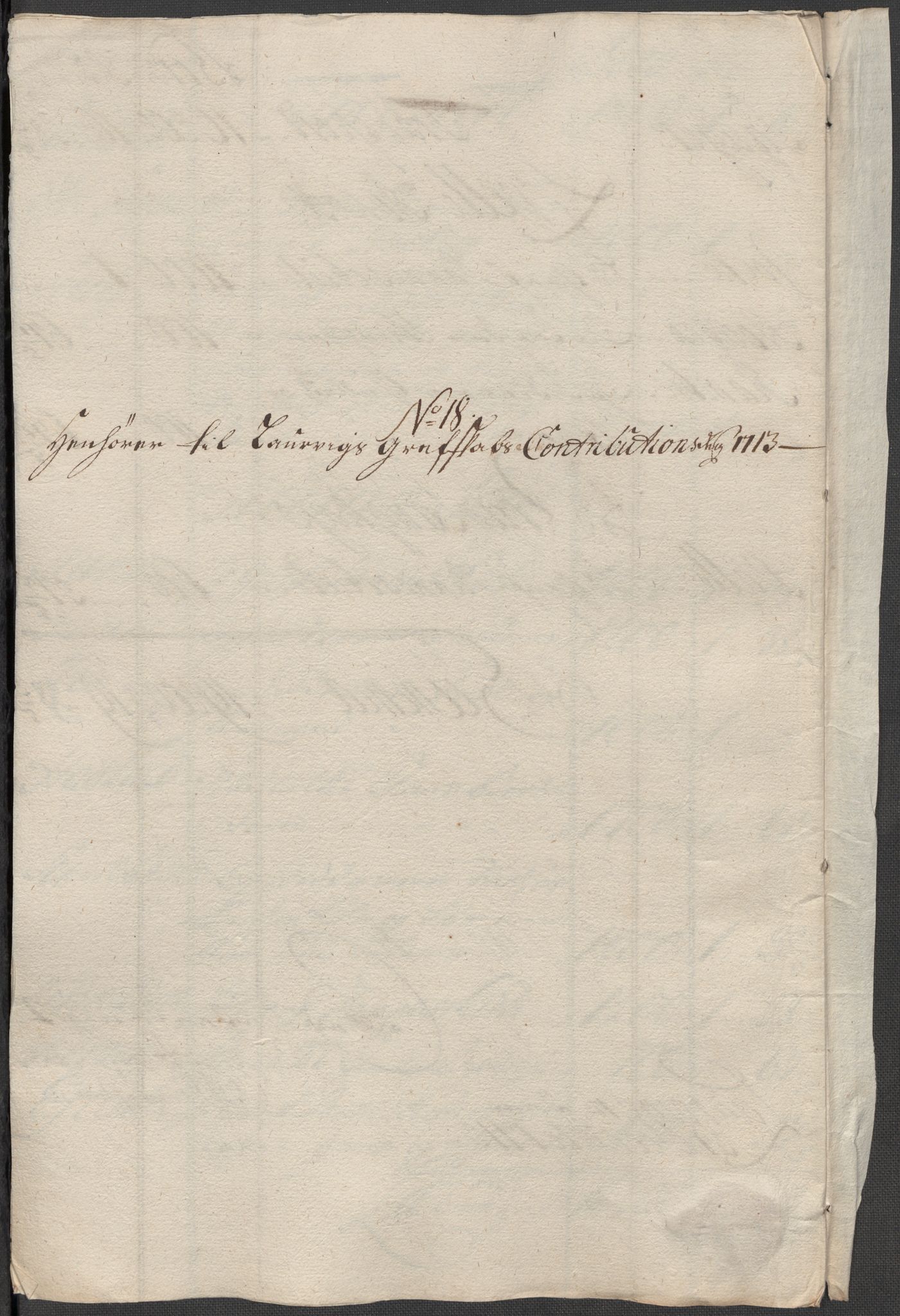 Rentekammeret inntil 1814, Reviderte regnskaper, Fogderegnskap, RA/EA-4092/R33/L1985: Fogderegnskap Larvik grevskap, 1713, p. 289