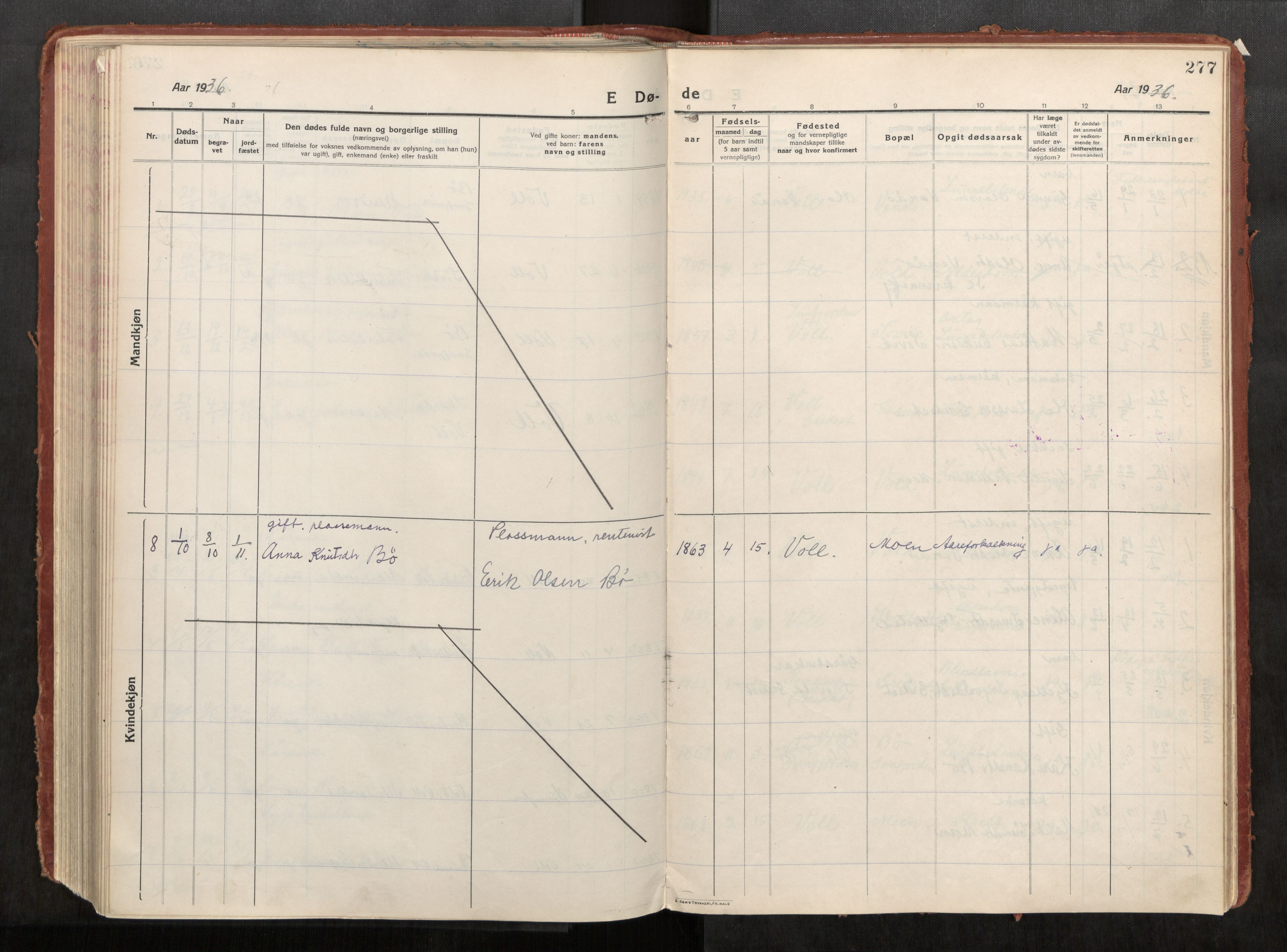 Eid sokneprestkontor, AV/SAT-A-1254: Parish register (official) no. 543A04, 1916-1956, p. 277