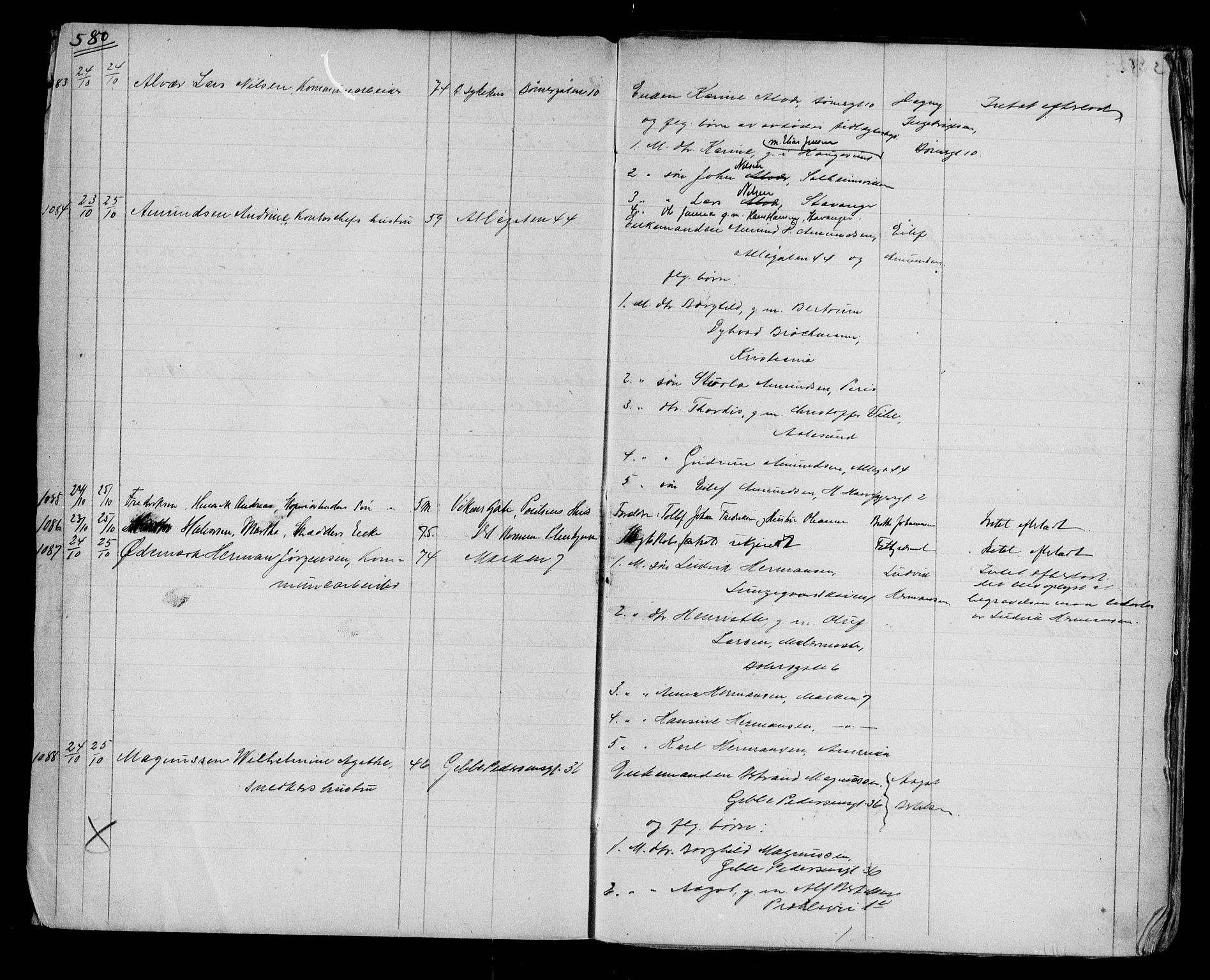 Byfogd og Byskriver i Bergen, AV/SAB-A-3401/06/06Na/L0012: Dødsfallsjournaler, 1918-1919, p. 580-581