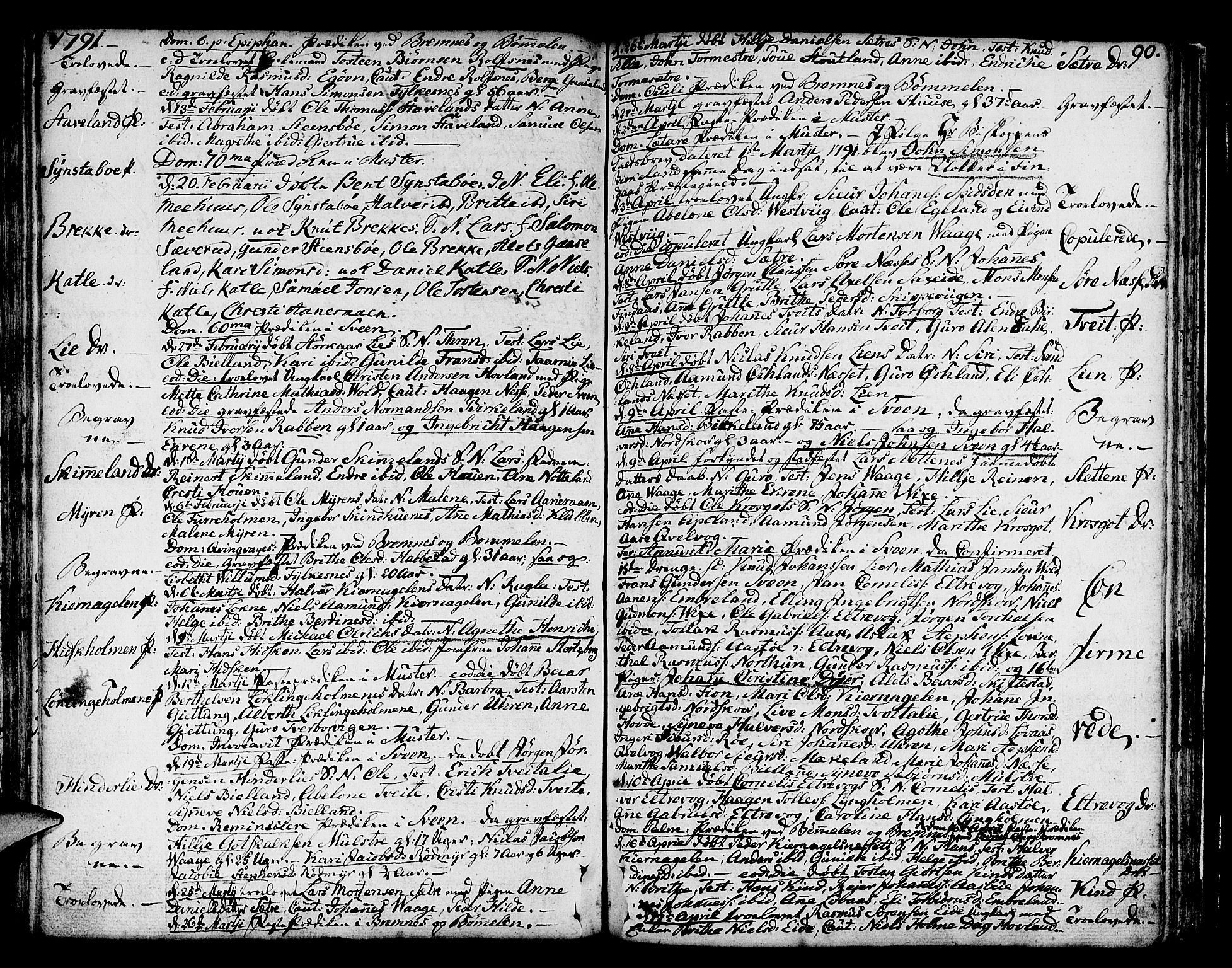 Finnås sokneprestembete, SAB/A-99925/H/Ha/Haa/Haaa/L0003: Parish register (official) no. A 3, 1765-1803, p. 90