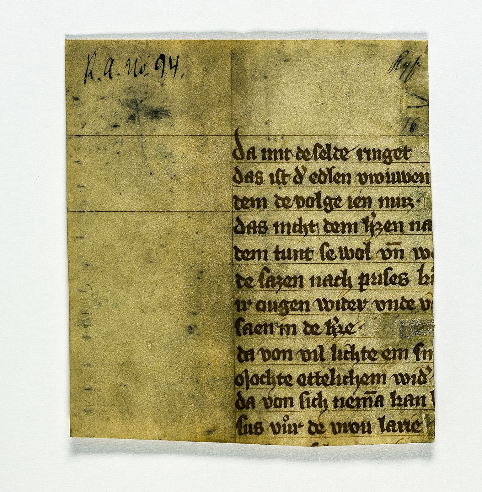 Riksarkivets diplomsamling, AV/RA-EA-5965/F26/L0007: Norrøne membranfragmenter bestand 88-101, u.nr., 1100-1536, p. 103