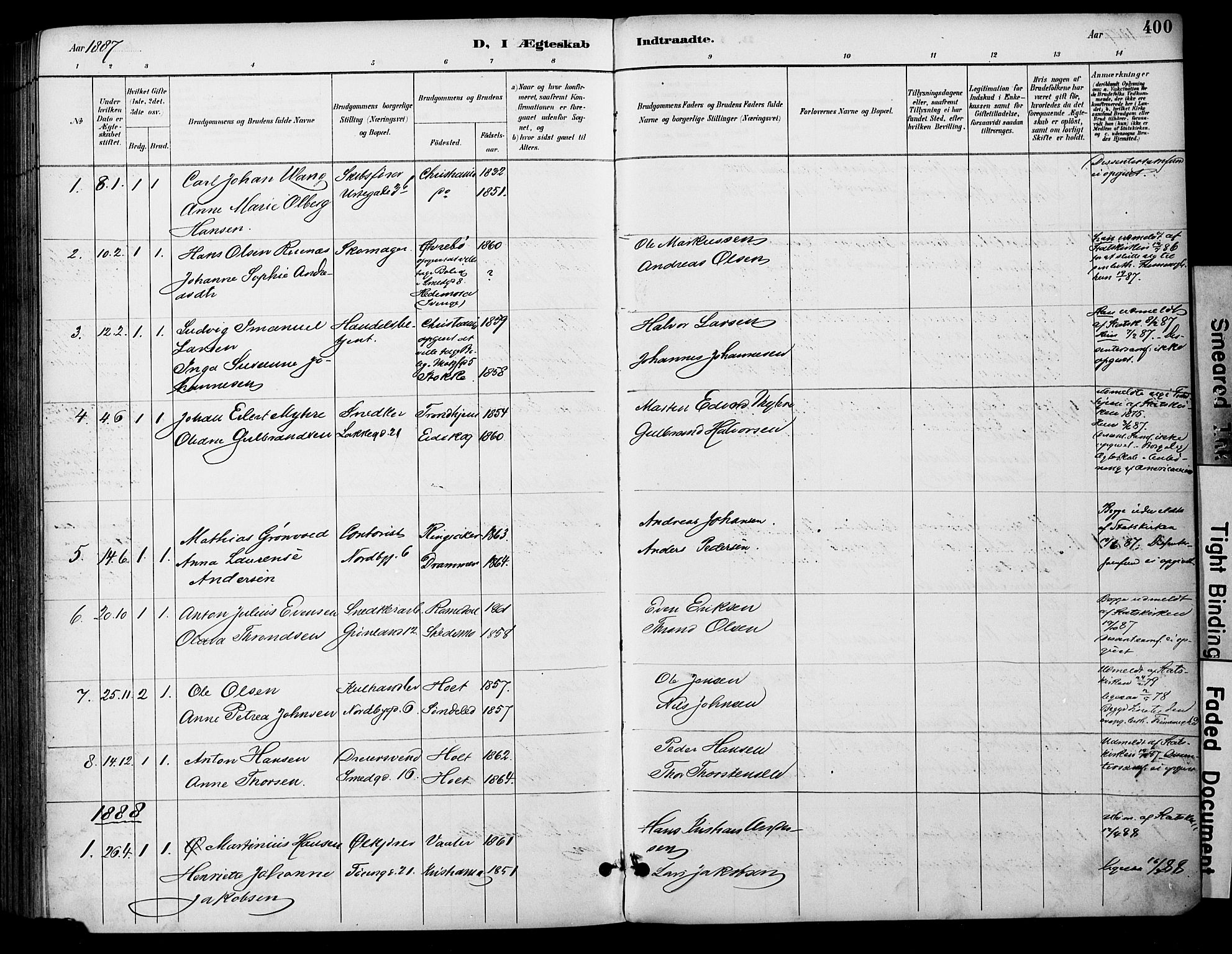 Grønland prestekontor Kirkebøker, SAO/A-10848/F/Fa/L0013: Parish register (official) no. 13, 1887-1906, p. 400