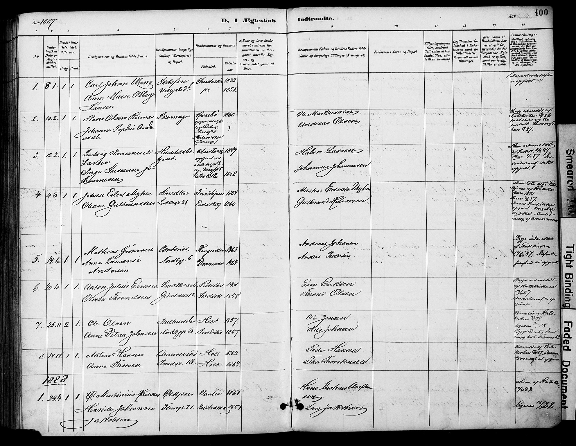 Grønland prestekontor Kirkebøker, AV/SAO-A-10848/F/Fa/L0013: Parish register (official) no. 13, 1887-1906, p. 400