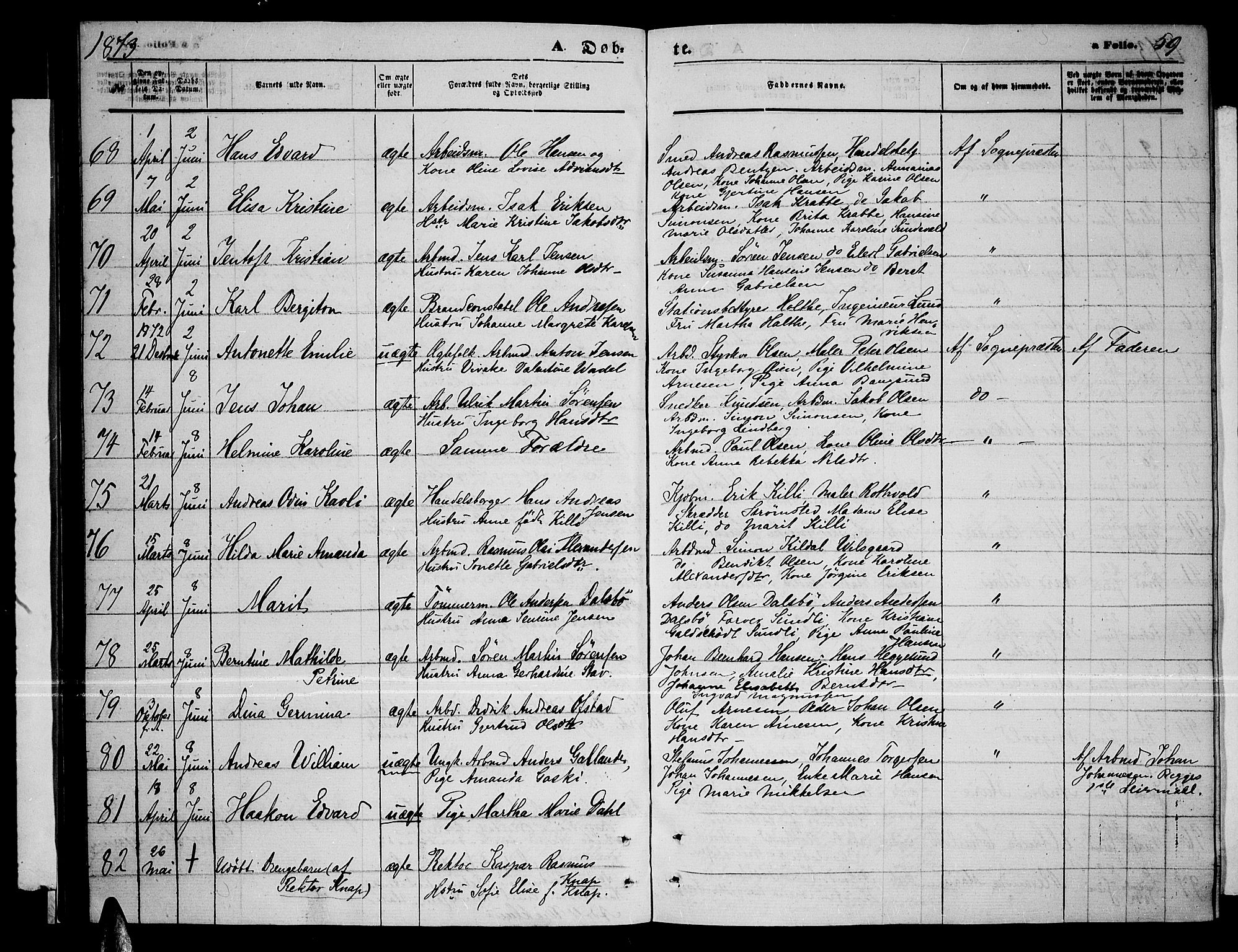 Tromsø sokneprestkontor/stiftsprosti/domprosti, AV/SATØ-S-1343/G/Gb/L0007klokker: Parish register (copy) no. 7, 1867-1875, p. 59