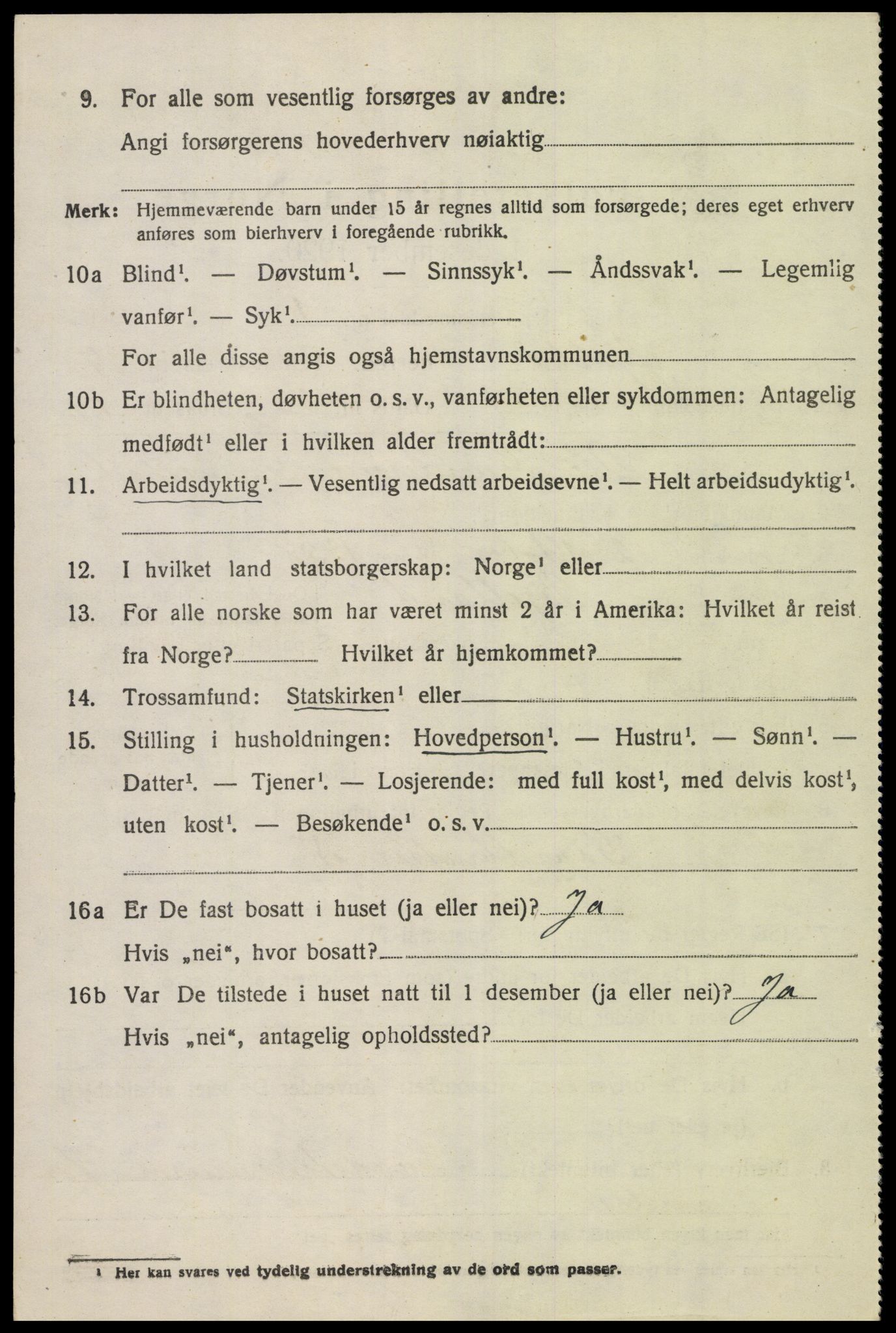 SAK, 1920 census for Øyslebø, 1920, p. 2211