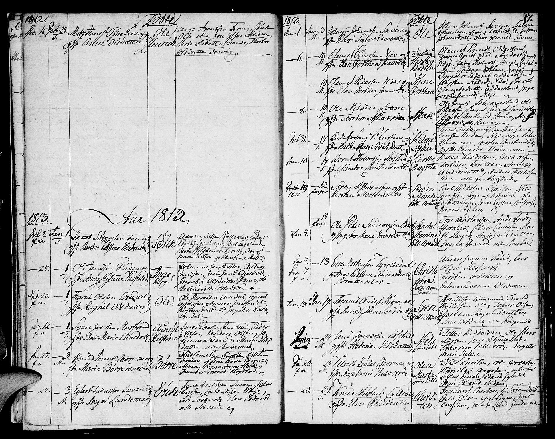 Austre Moland sokneprestkontor, SAK/1111-0001/F/Fa/Faa/L0003: Parish register (official) no. A 3, 1808-1815, p. 17