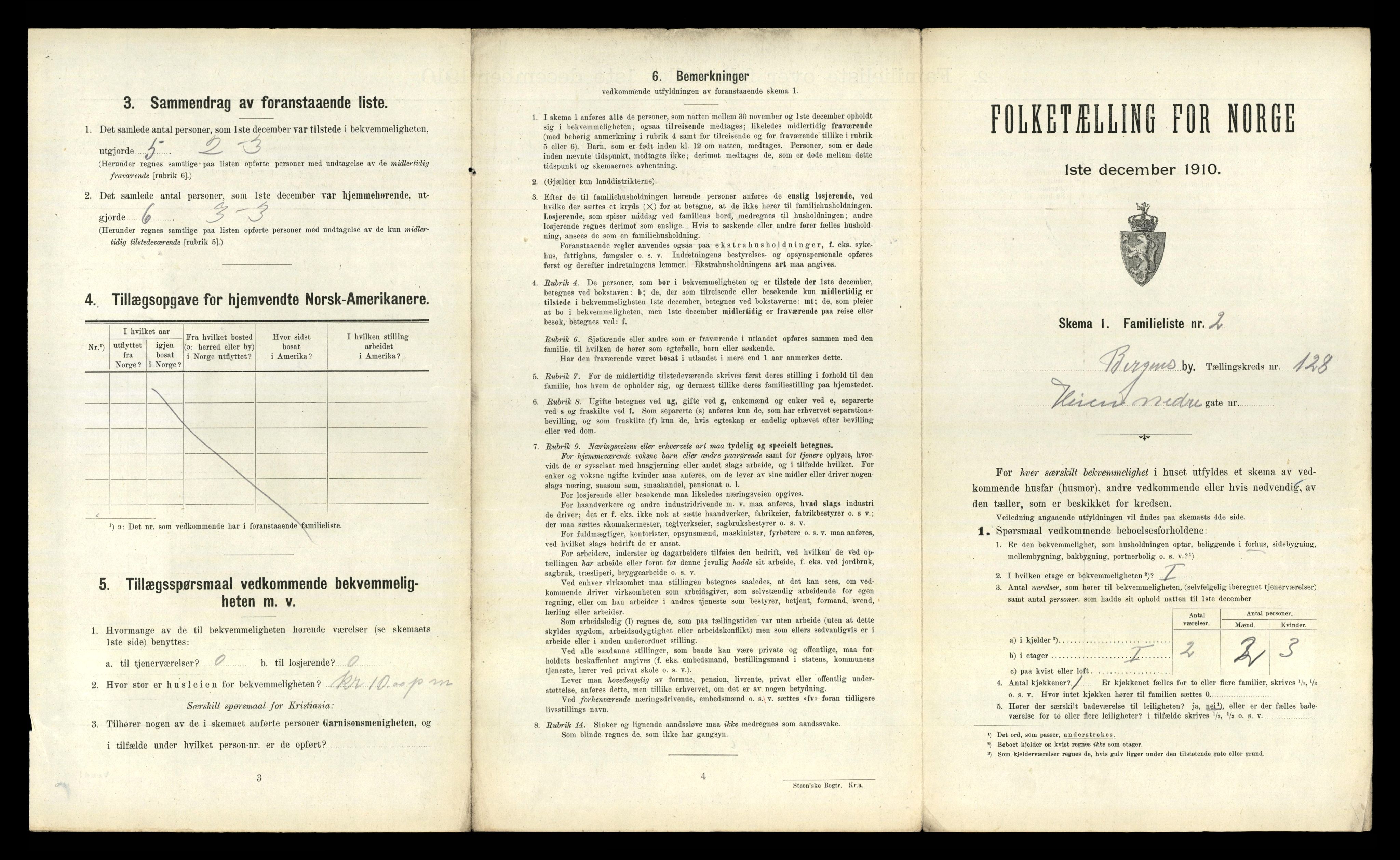 RA, 1910 census for Bergen, 1910, p. 44665