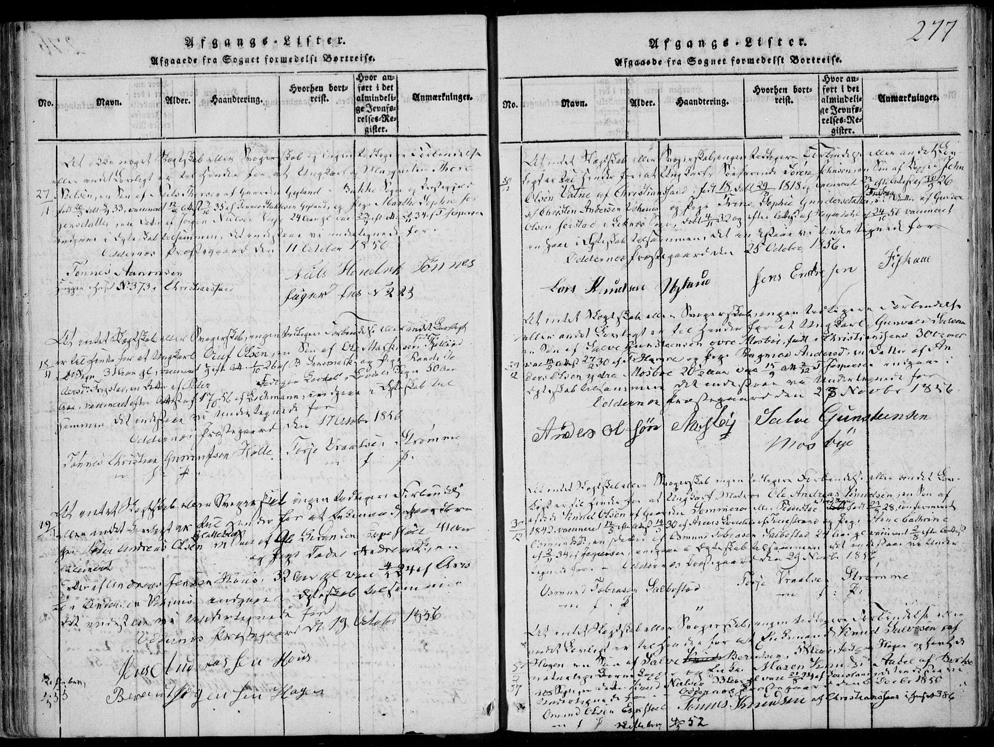 Oddernes sokneprestkontor, AV/SAK-1111-0033/F/Fa/Faa/L0005: Parish register (official) no. A 5, 1820-1838, p. 277