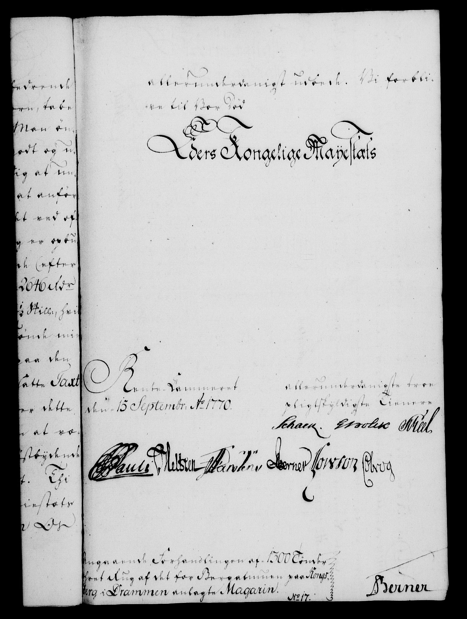 Rentekammeret, Kammerkanselliet, AV/RA-EA-3111/G/Gf/Gfa/L0052: Norsk relasjons- og resolusjonsprotokoll (merket RK 52.52), 1770, p. 296