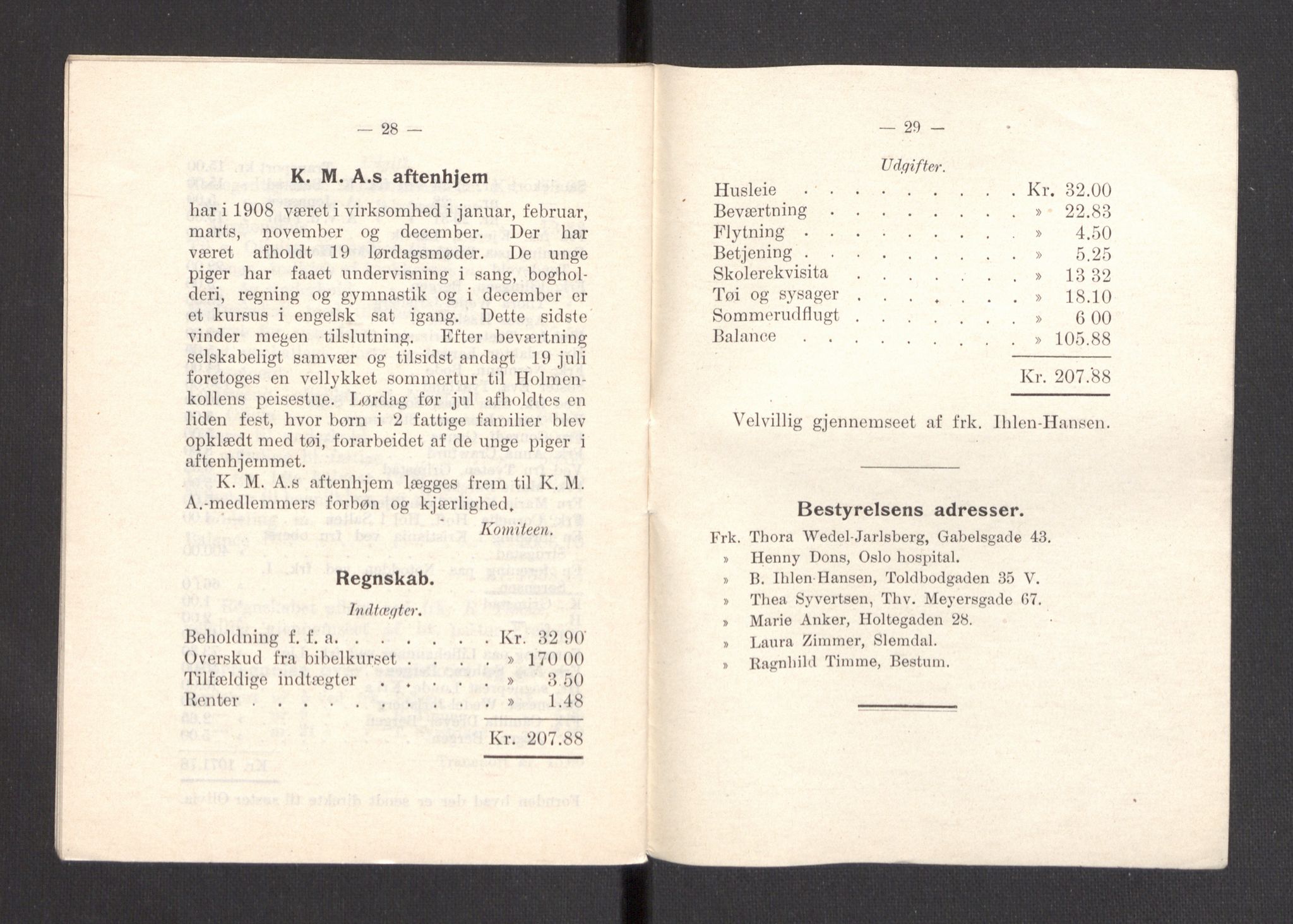 Kvinnelige Misjonsarbeidere, AV/RA-PA-0699/F/Fa/L0001/0007: -- / Årsmeldinger, trykte, 1906-1915