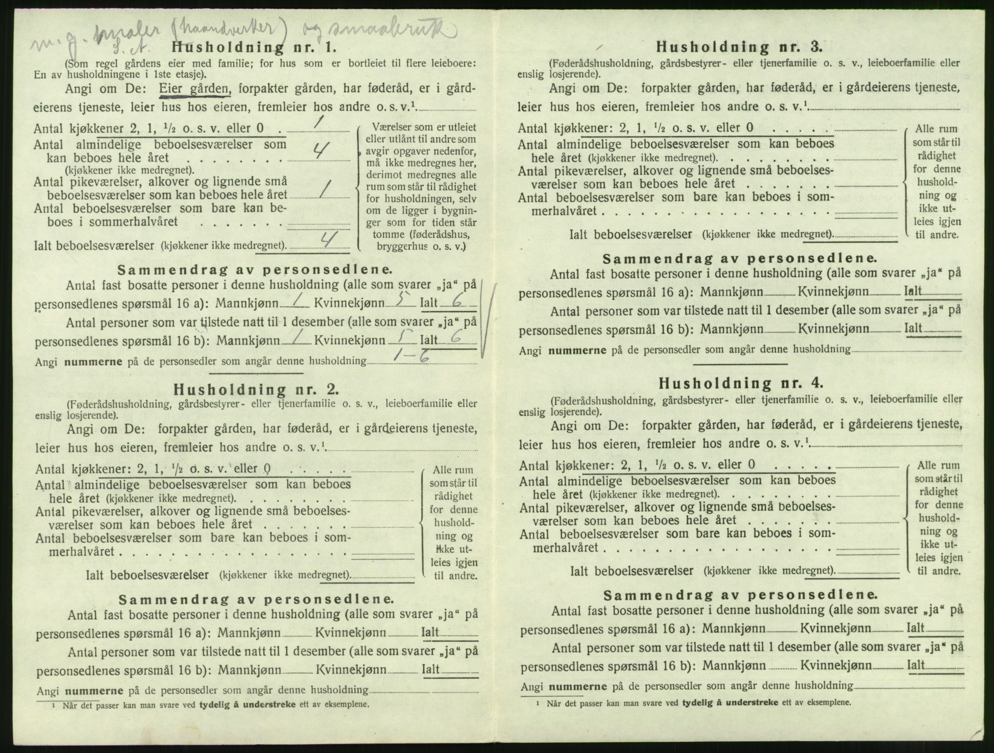 SAT, 1920 census for Valsøyfjord, 1920, p. 72