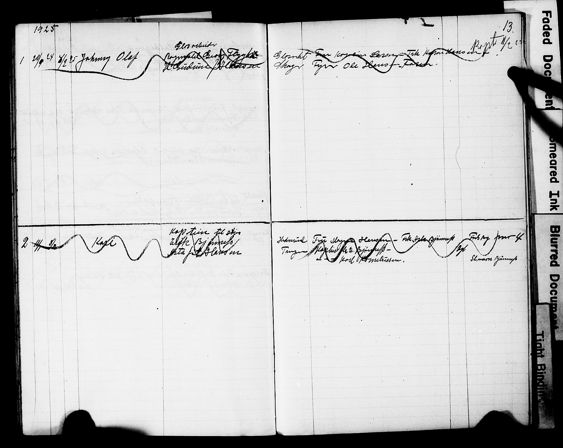 Strømsø kirkebøker, AV/SAKO-A-246/Y/Yb/L0003: Parish register draft no. II 3, 1921-1925, p. 13