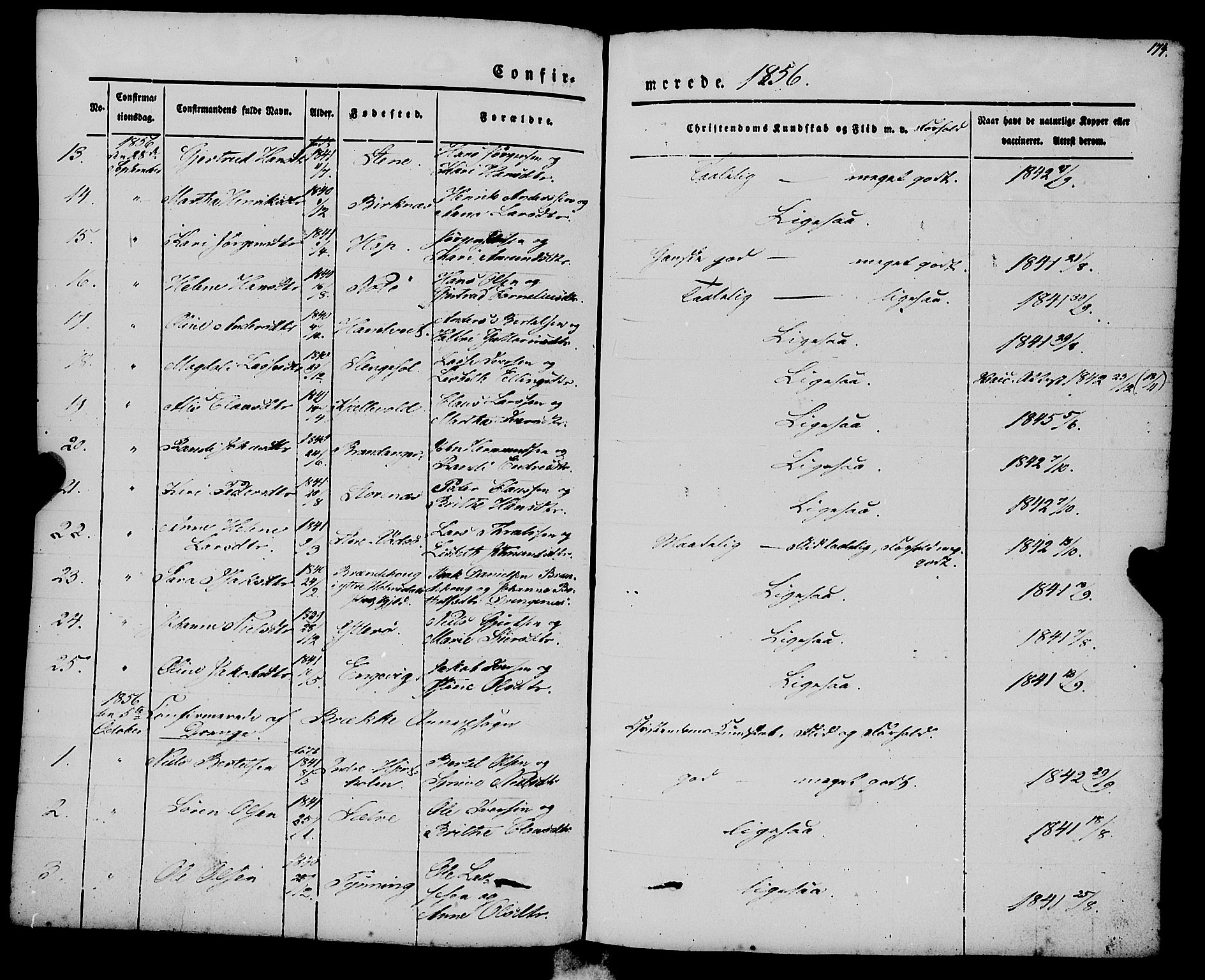 Gulen sokneprestembete, SAB/A-80201/H/Haa/Haaa/L0021: Parish register (official) no. A 21, 1848-1858, p. 174