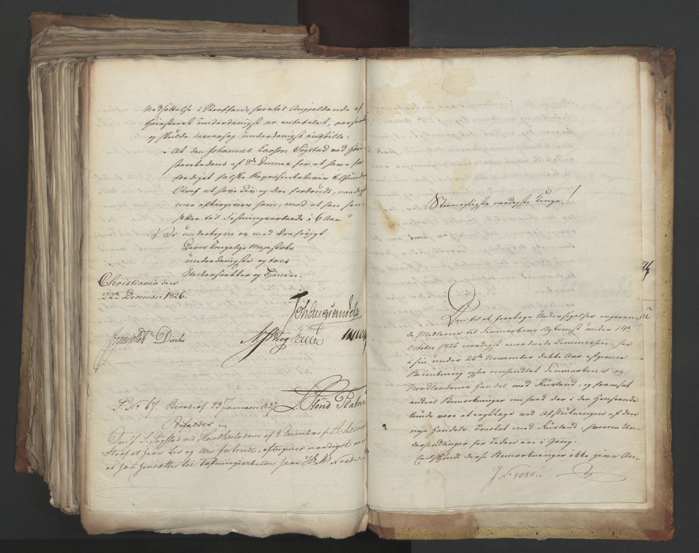 Statsrådsavdelingen i Stockholm, AV/RA-S-1003/D/Da/L0049: Regjeringsinnstillinger nr. 3860-4086, 1826, p. 554