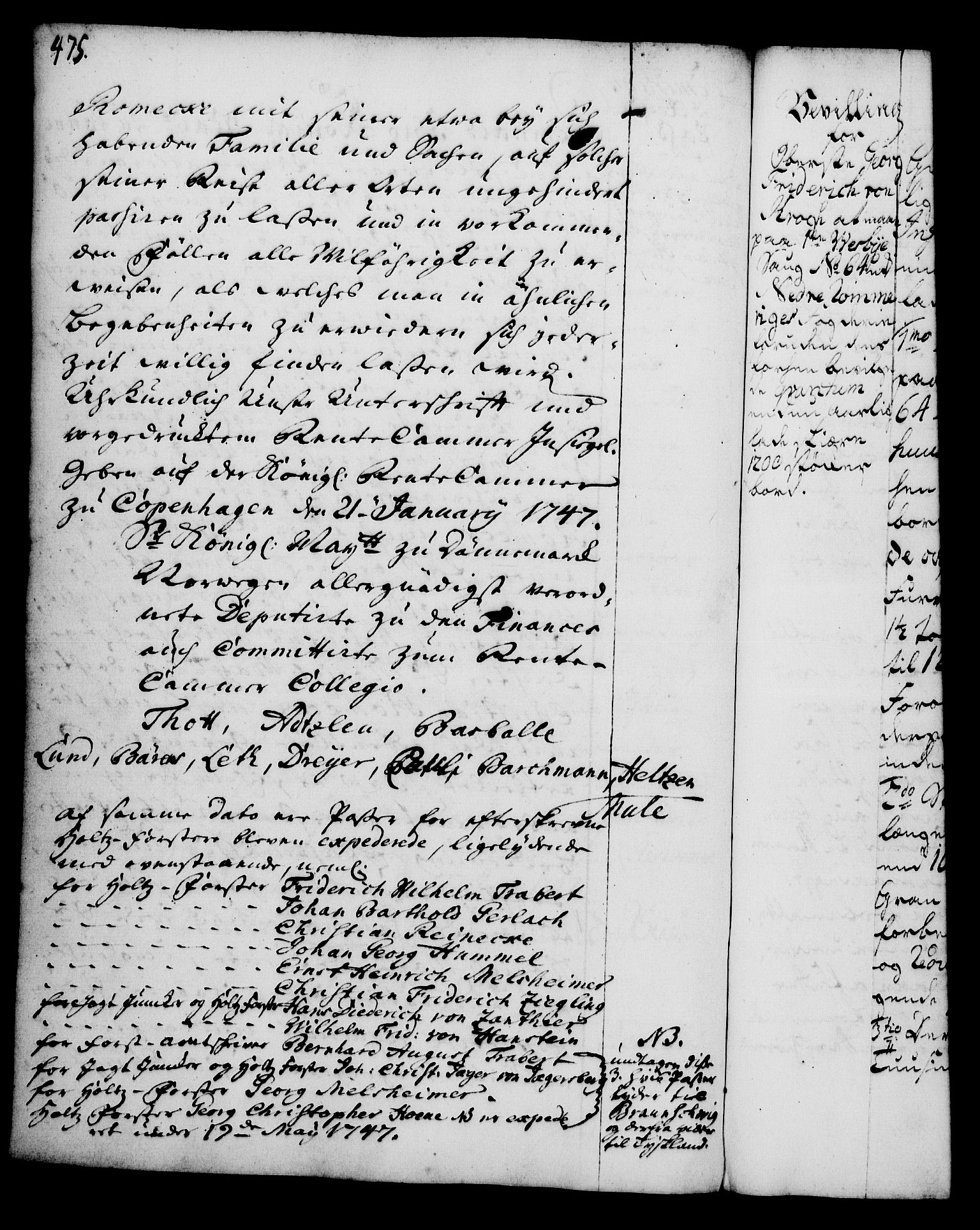 Rentekammeret, Kammerkanselliet, AV/RA-EA-3111/G/Gg/Gga/L0005: Norsk ekspedisjonsprotokoll med register (merket RK 53.5), 1741-1749, p. 475