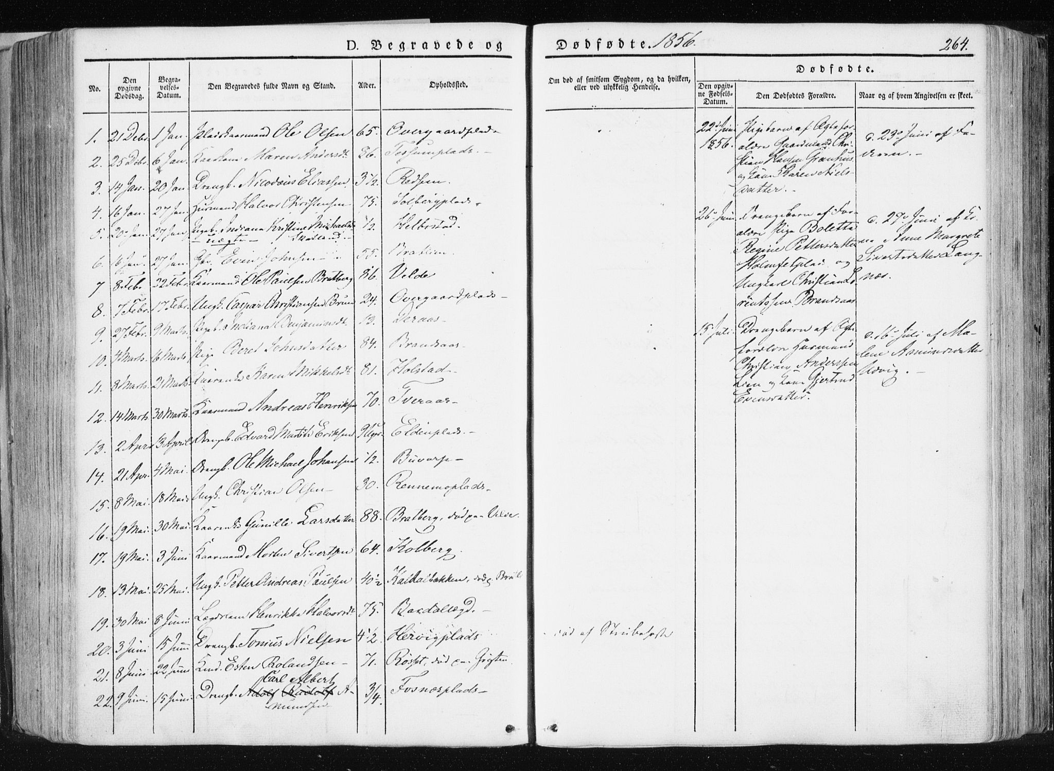 Ministerialprotokoller, klokkerbøker og fødselsregistre - Nord-Trøndelag, SAT/A-1458/741/L0393: Parish register (official) no. 741A07, 1849-1863, p. 264