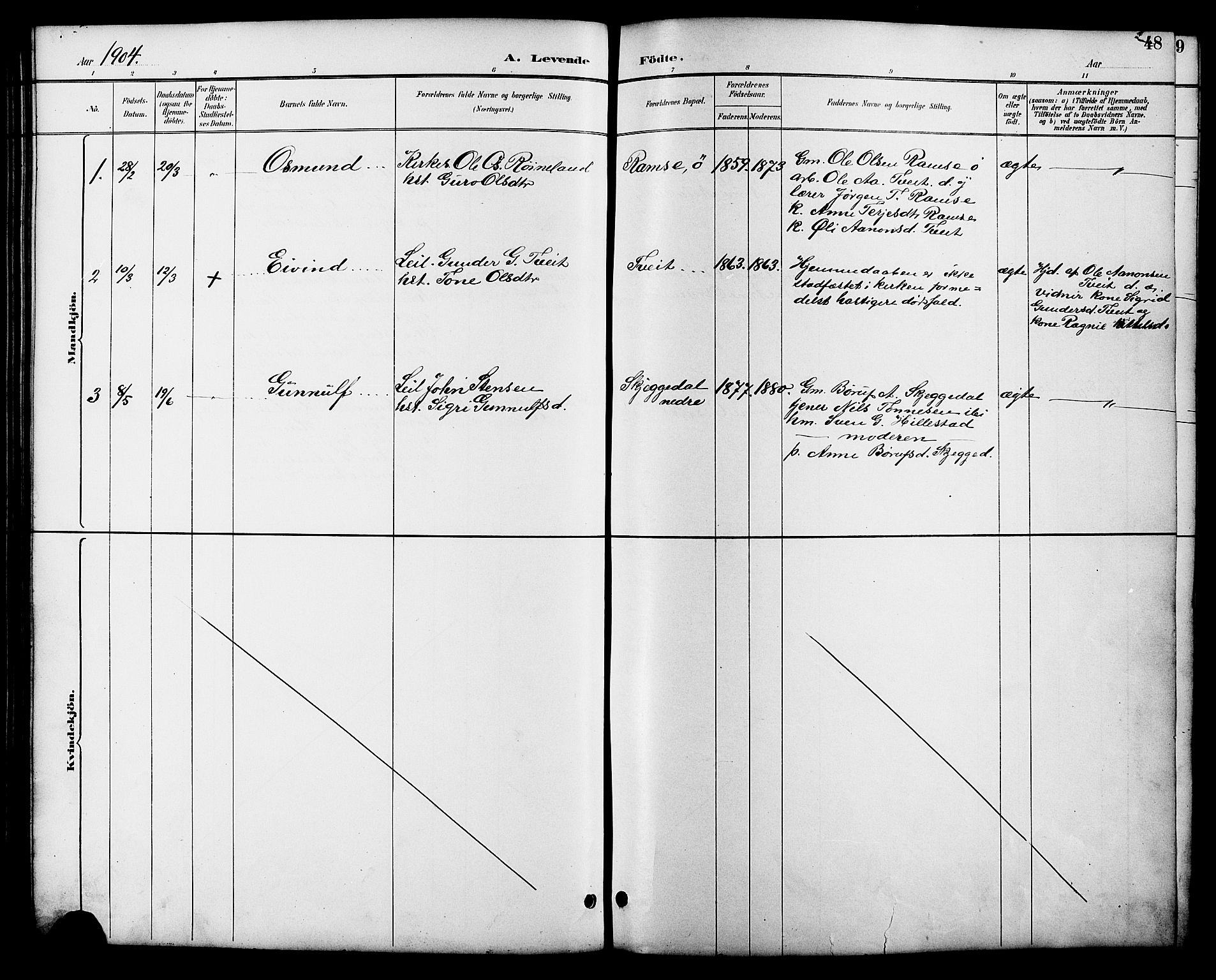 Åmli sokneprestkontor, AV/SAK-1111-0050/F/Fb/Fbb/L0002: Parish register (copy) no. B 2, 1890-1905, p. 48