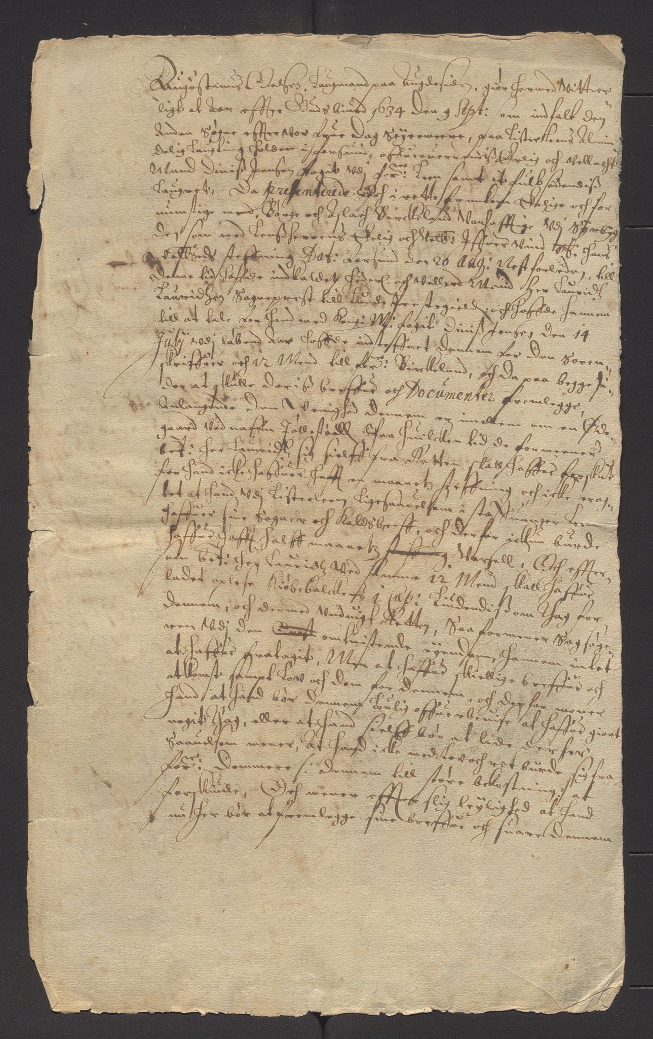 Stavanger len, AV/SAST-A-101870/Oa/L0016: Dommer, brev m.m., 1615-1644, p. 224